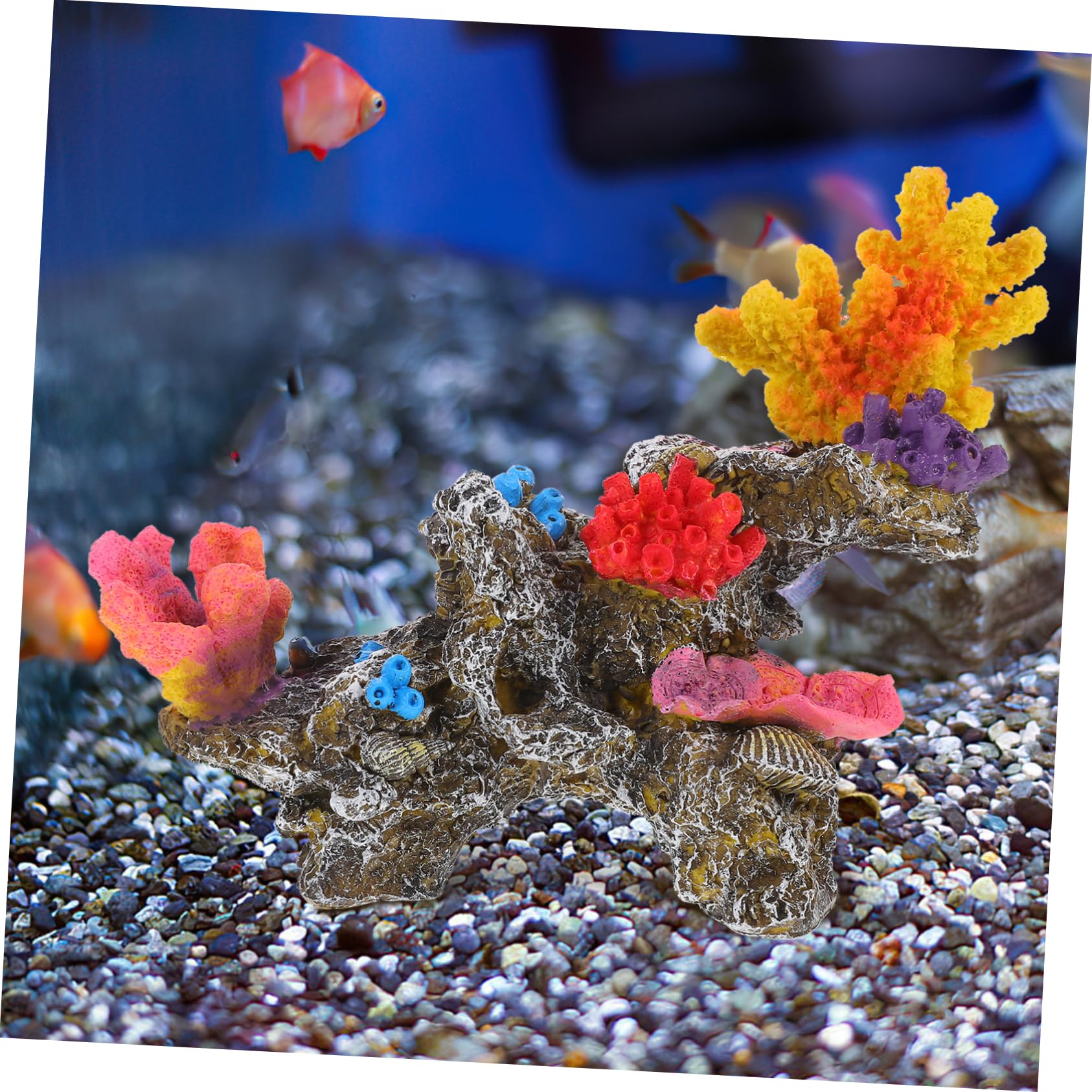BESPORTBLE 2St künstliches Korallenfischbecken Korallenriff Dekorationen für Aquarien Aquarium Dekoration aquariumdeko Korallen für Süßwasseraquarien Fischzubehör für Aquarienmedium PVC