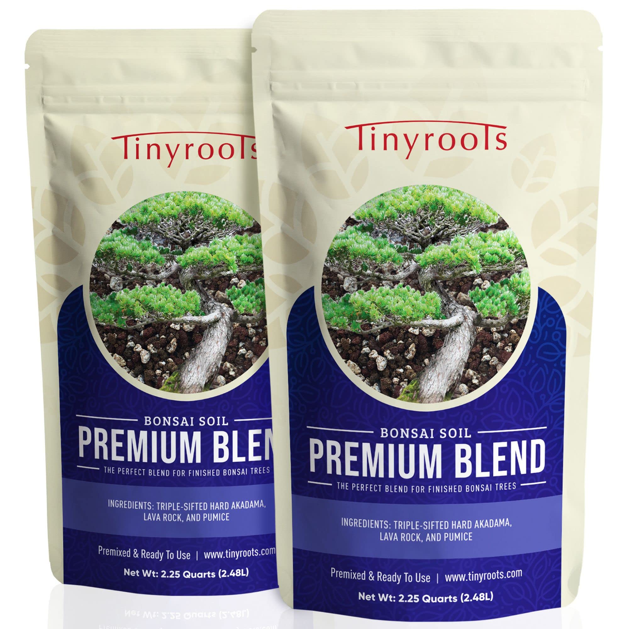 Bonsai Outlet Premium Bonsai Soil - Tinyroots Bonsai Soil Mix Ready to Use Blend, Ideal for Water Retention and Root Development, Made from Genuine Akadama, Red Lava Rock and Pumice, 4.5 Quarts