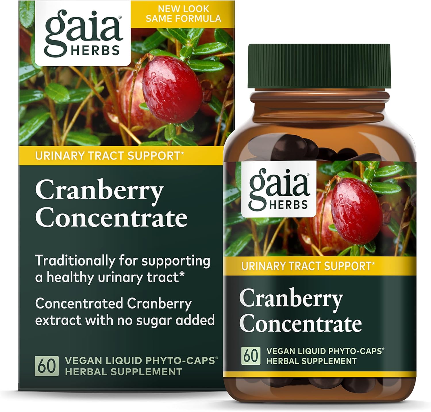 Gaia Herbs Cranberry Concentrate, Vegan Liquid Capsules, 60