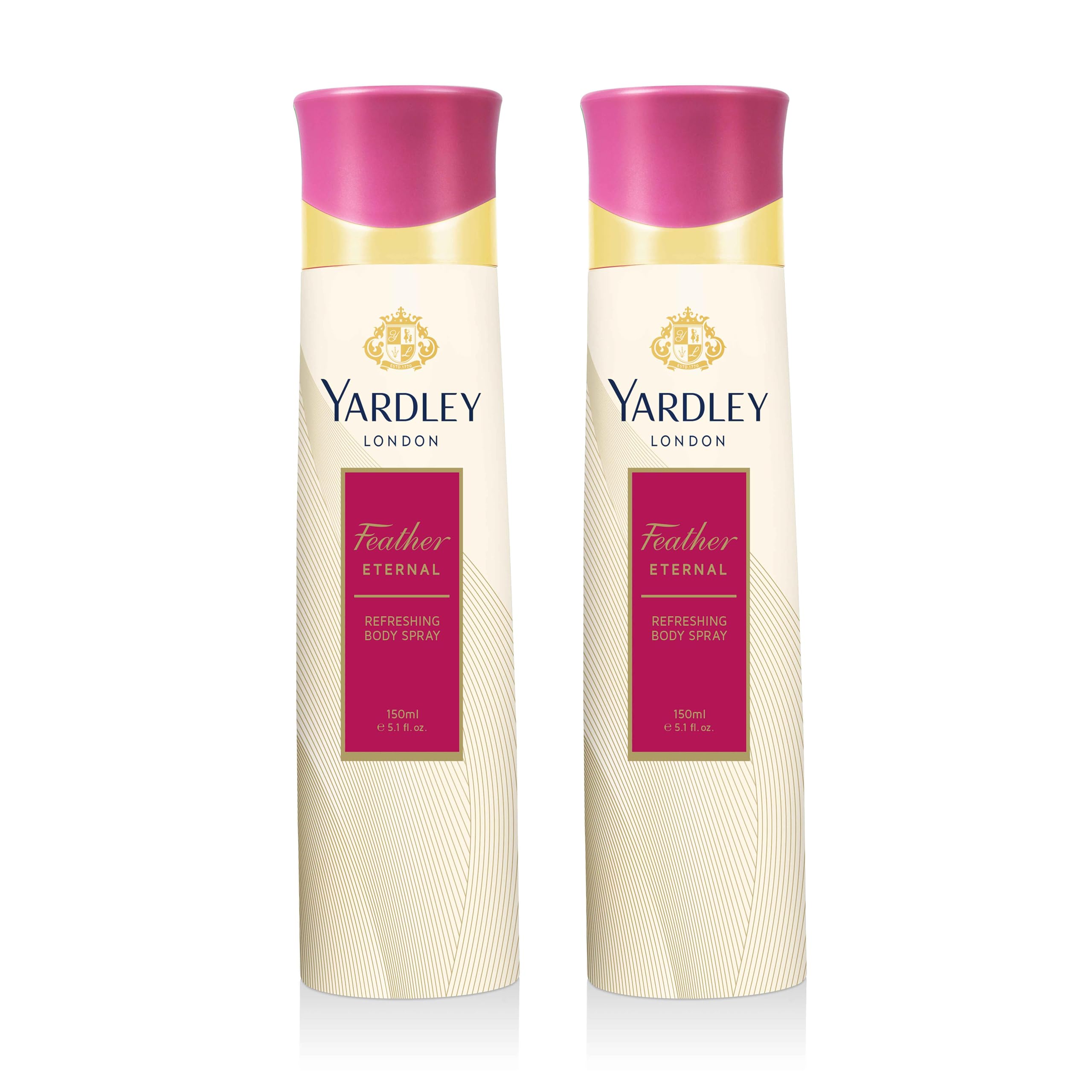 Yardley Feather Eternal Body Spray,150m(PACK OF 2)