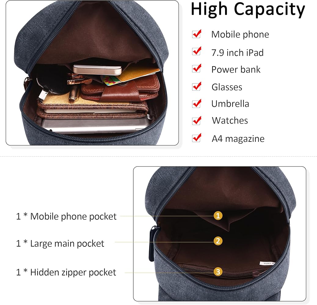 Bolso Bandolera Convertible Para Hombre DORRISO - Ligero, Vintage Y Para Tablet 12.9 Pulgadas