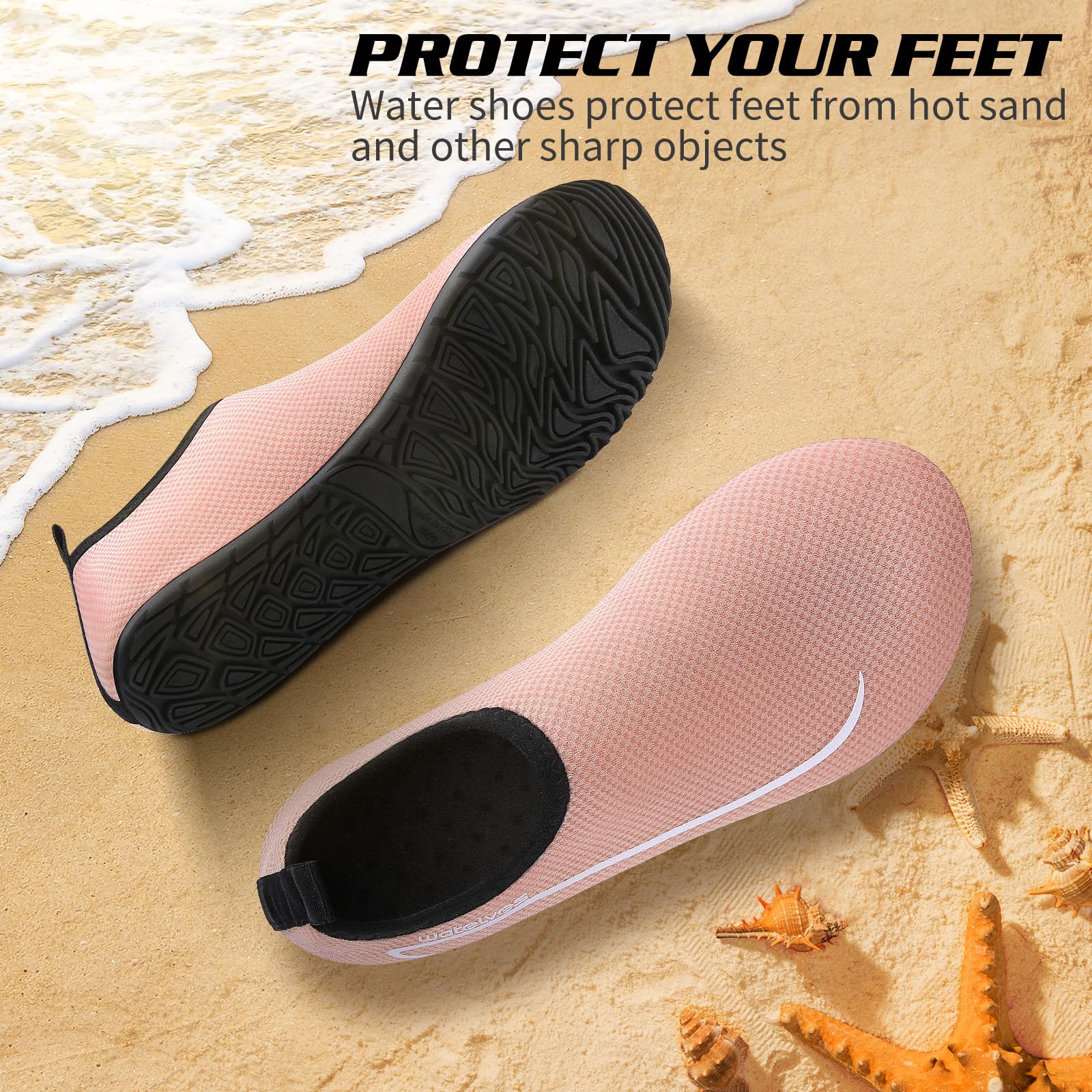 WateLves Scarpe da Scoglio Scarpette Donna Uomo Asciugatura Rapida Super Leggere Antiscivolo per Spiaggia e Snorkeling Unisex