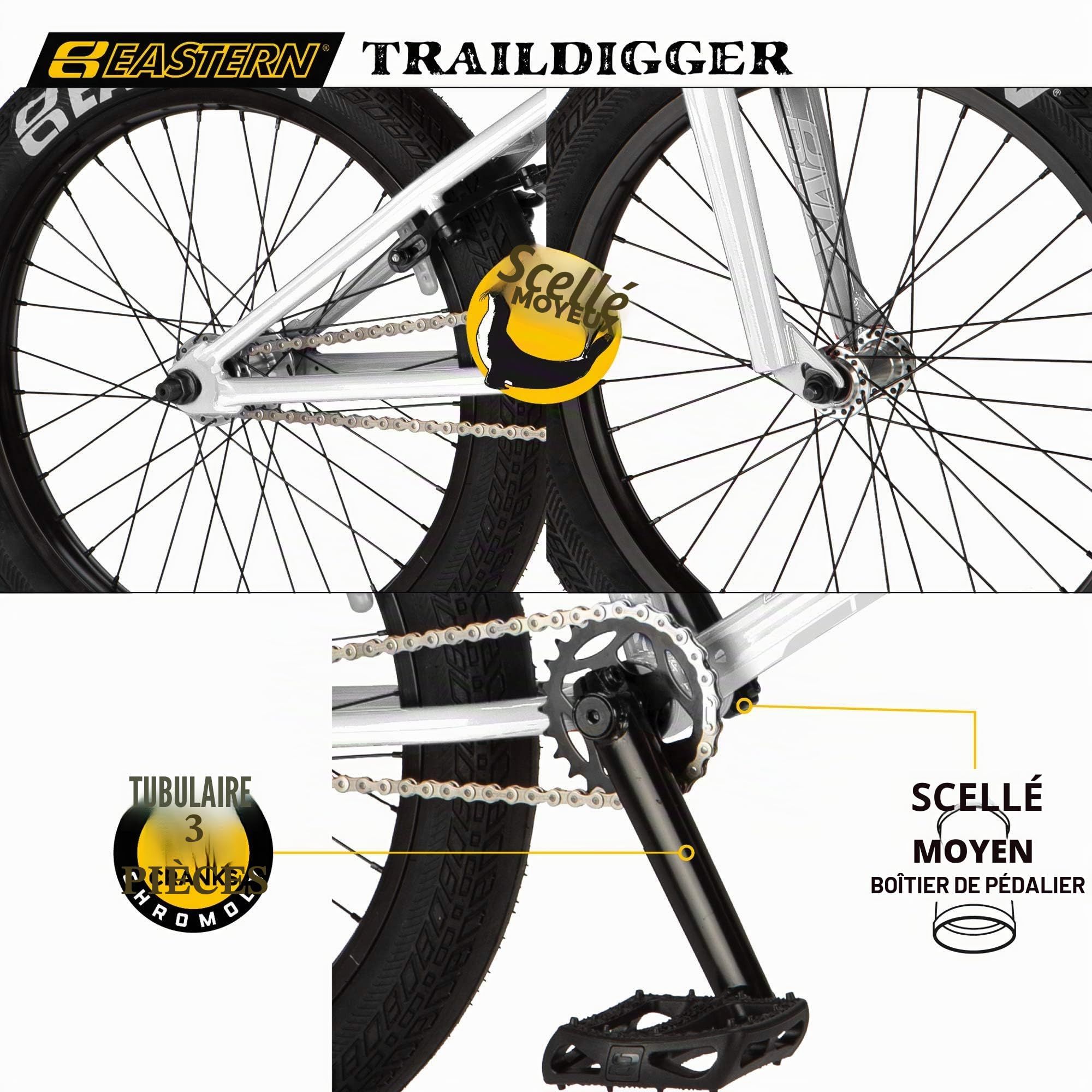 Eastern Bikes Traildigger Vélo BMX 20 Pouces Cadre en Chromoly Complet