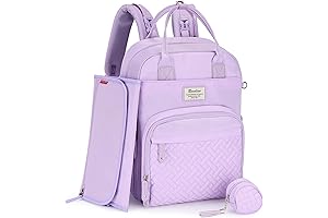 RUVALINO Diaper Bag Backpack - All-in-One Travel Backpack for Girl