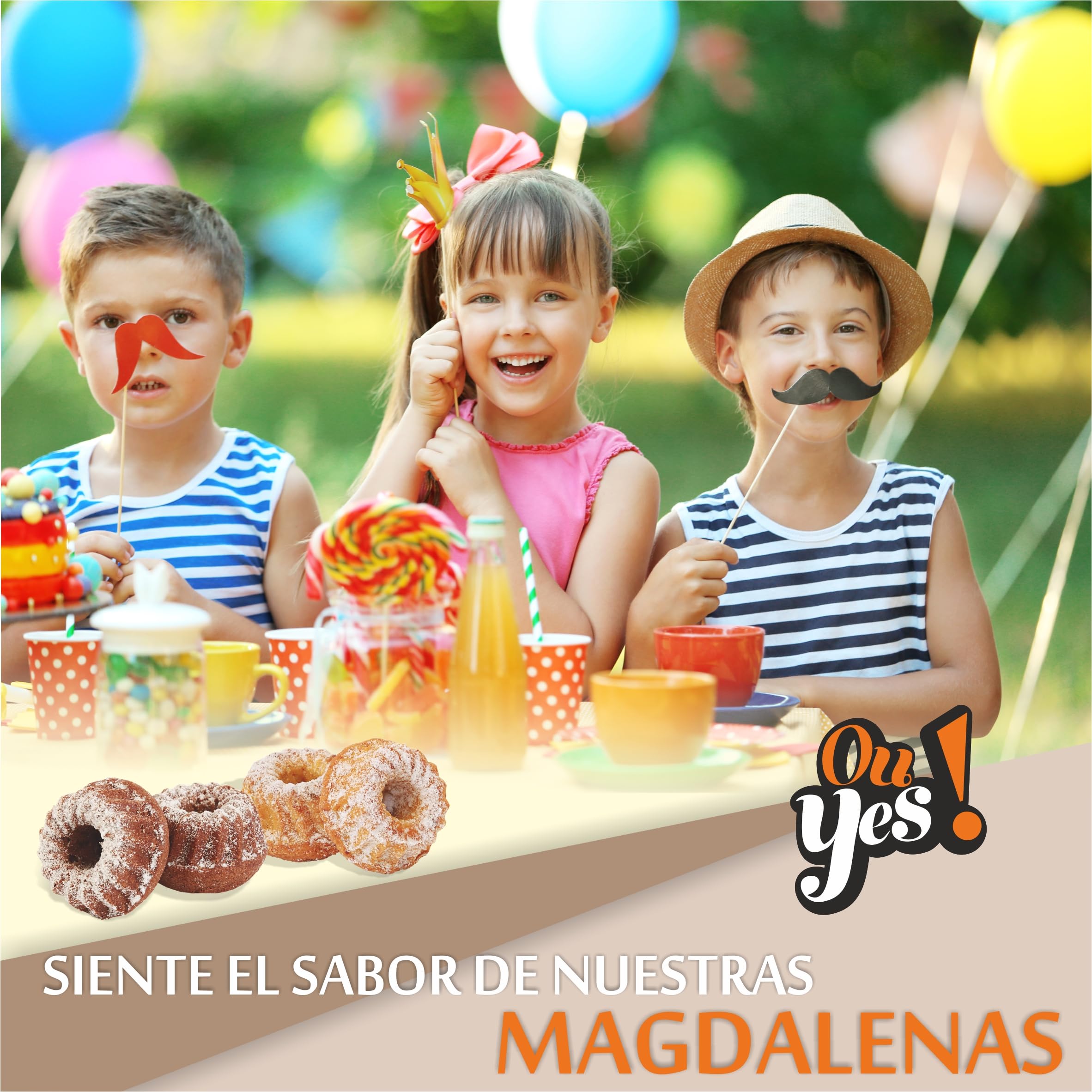 Ou Yes! 12 uds. x 51 g - magdalenas mixtas de 2 variedades - vainilla y cacao - envueltas en envoltorio individual y en paquetes listos para llevar (peso neto 612 g)