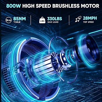 Electric Scooter for Adultsr, Dual Brakes Suspension,10-inch Tyres, Foldable Commuter Electric Scooter,Top Speed 2535 Mph, Range 2435 Miles, Maximum Load Capacity 331 Lbs