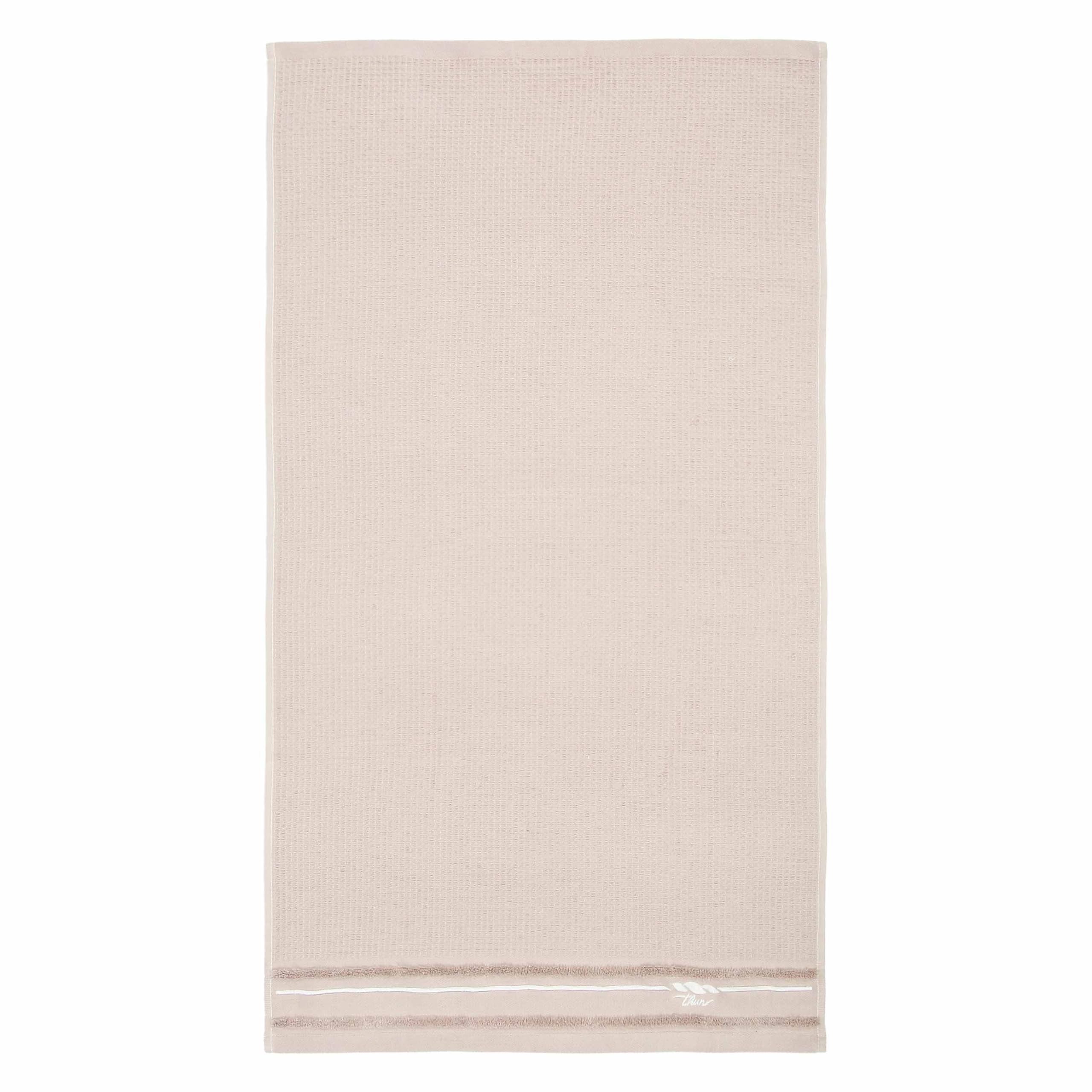 THUN Set of 2 Towels Beige 100% Cotton Country Bloom Collection t40 x 60 60 60 cm 60 x 100 cm