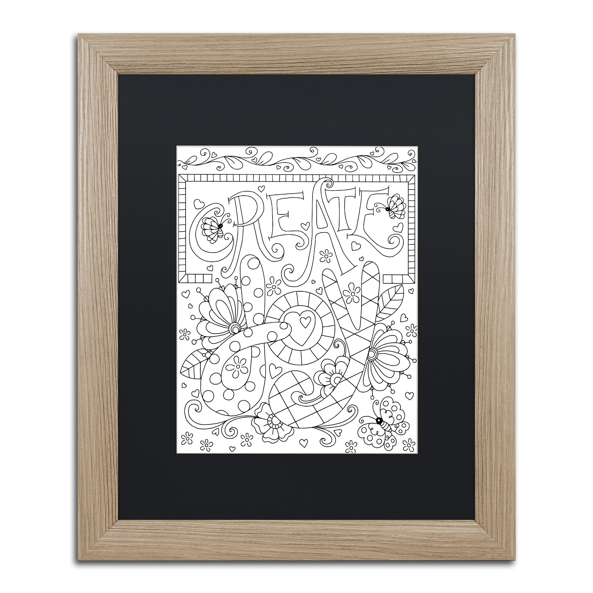 Create Joy by Jennifer Nilsson, Black Matte, Birch Frame 16x20-Inch