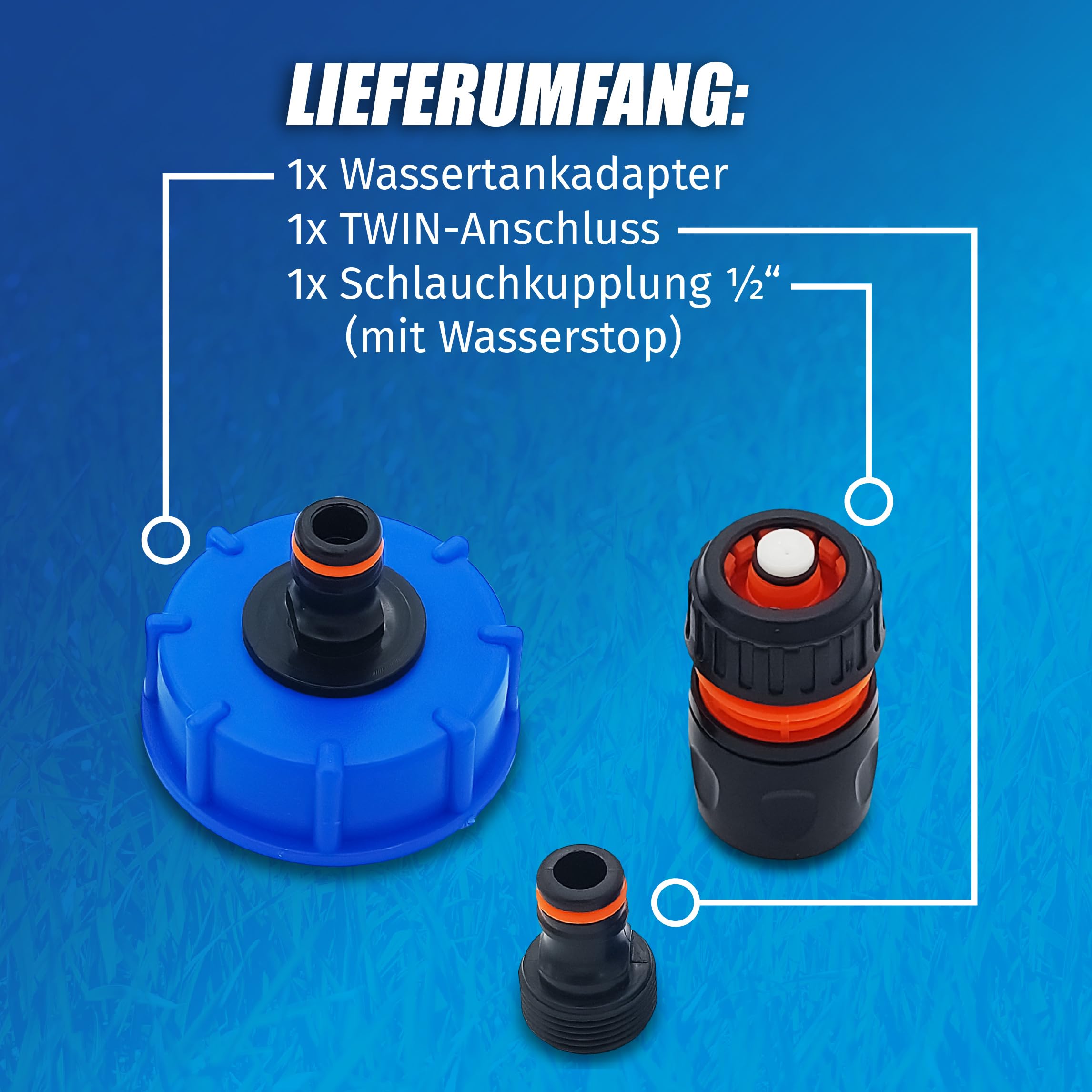 Adattatore Di Rifornimento MaJoCompTec WATERTWIN Per Camper - Compatibile Con Serbatoi IG50 Filettatura Grossa, Set Base - Foto 10