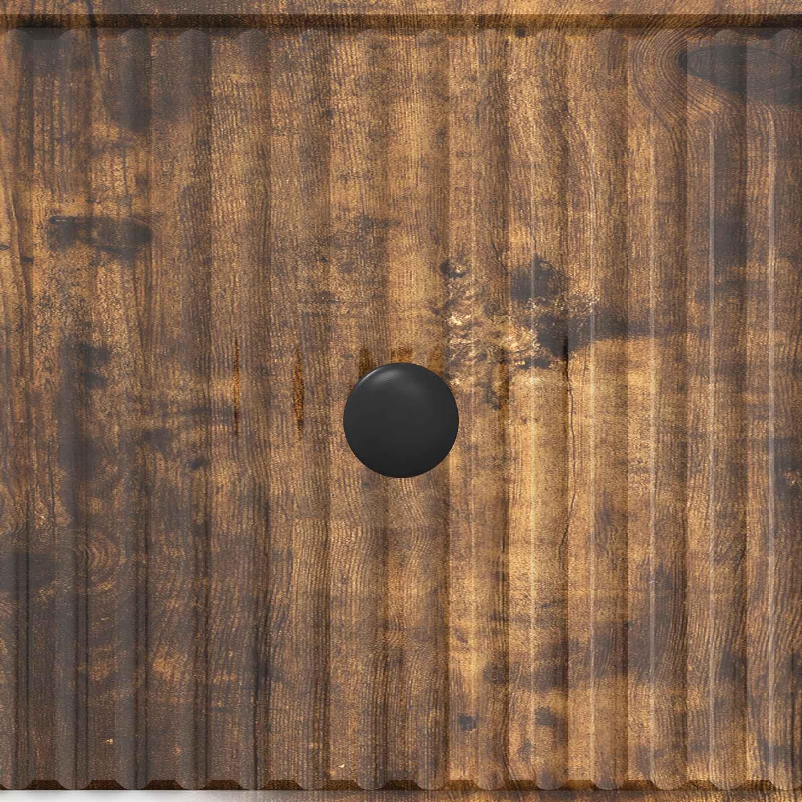 Cassettiera in rovere affumicato, 33 x 34,5 x 90 cm, armadietto, credenza, cassettiera multiuso, per ufficio, soggiorno, camera da letto