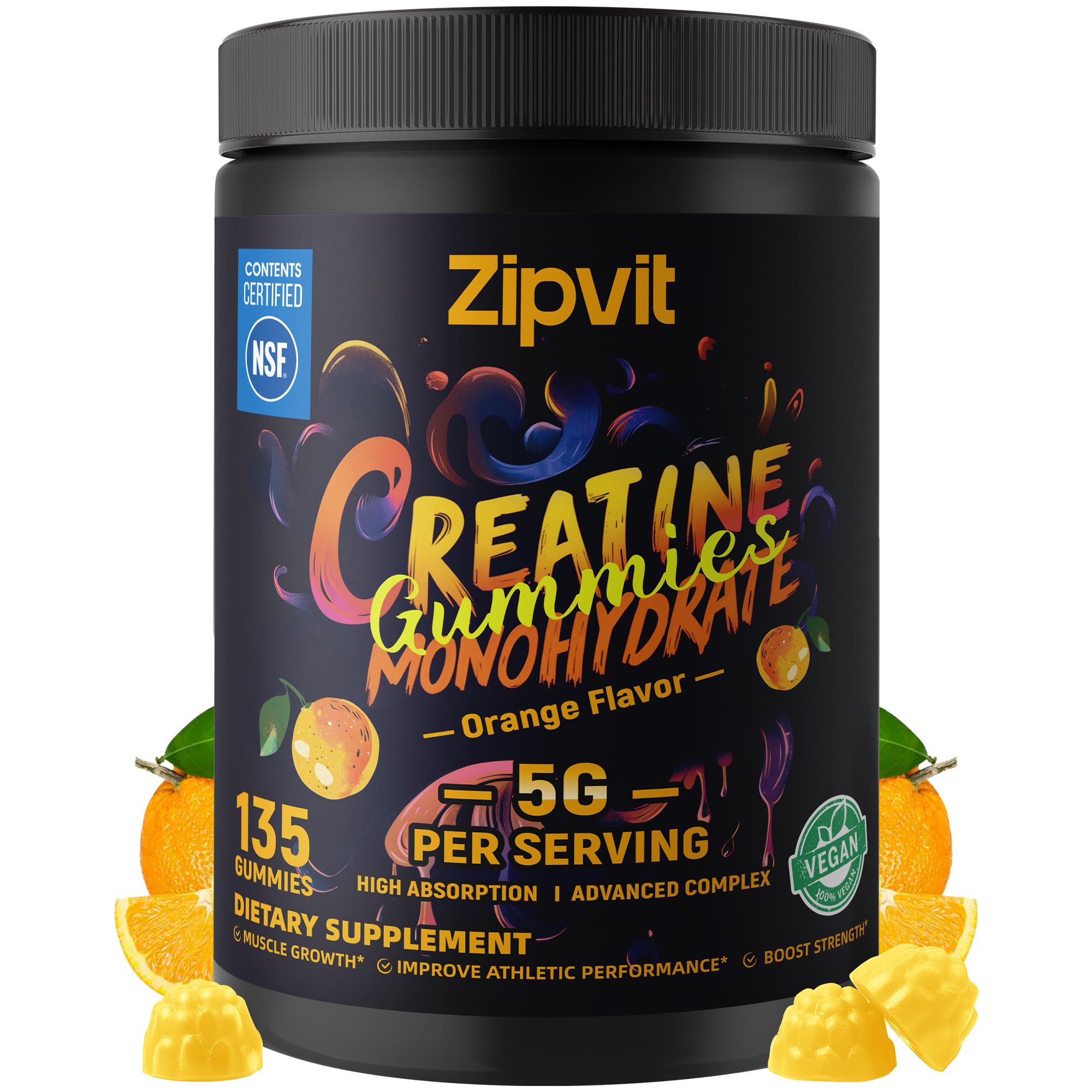 Amazon.com: Creatine Monohydrate Gummies, NSF Certified Creatine