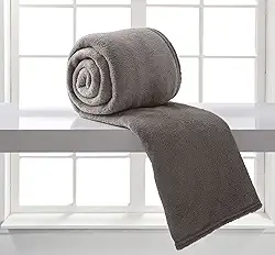 Manta Corttex Microfibra Chumbo, Solteiro, . Tecido