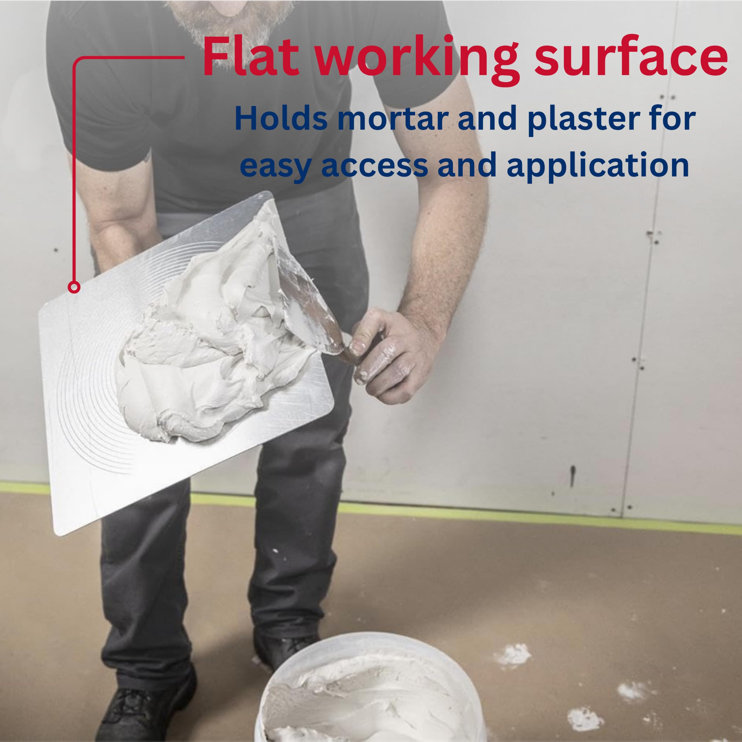 MARSHALLTOWN Drywall Hawk 13 Inch Assembled in the USA Plaster Tool | 13 Inch Aluminum Blade Gives a Flat Platform for Mud Mortar or Compound DuraSoft Handle for Plaster and Drywall 1D product thumbnail 5