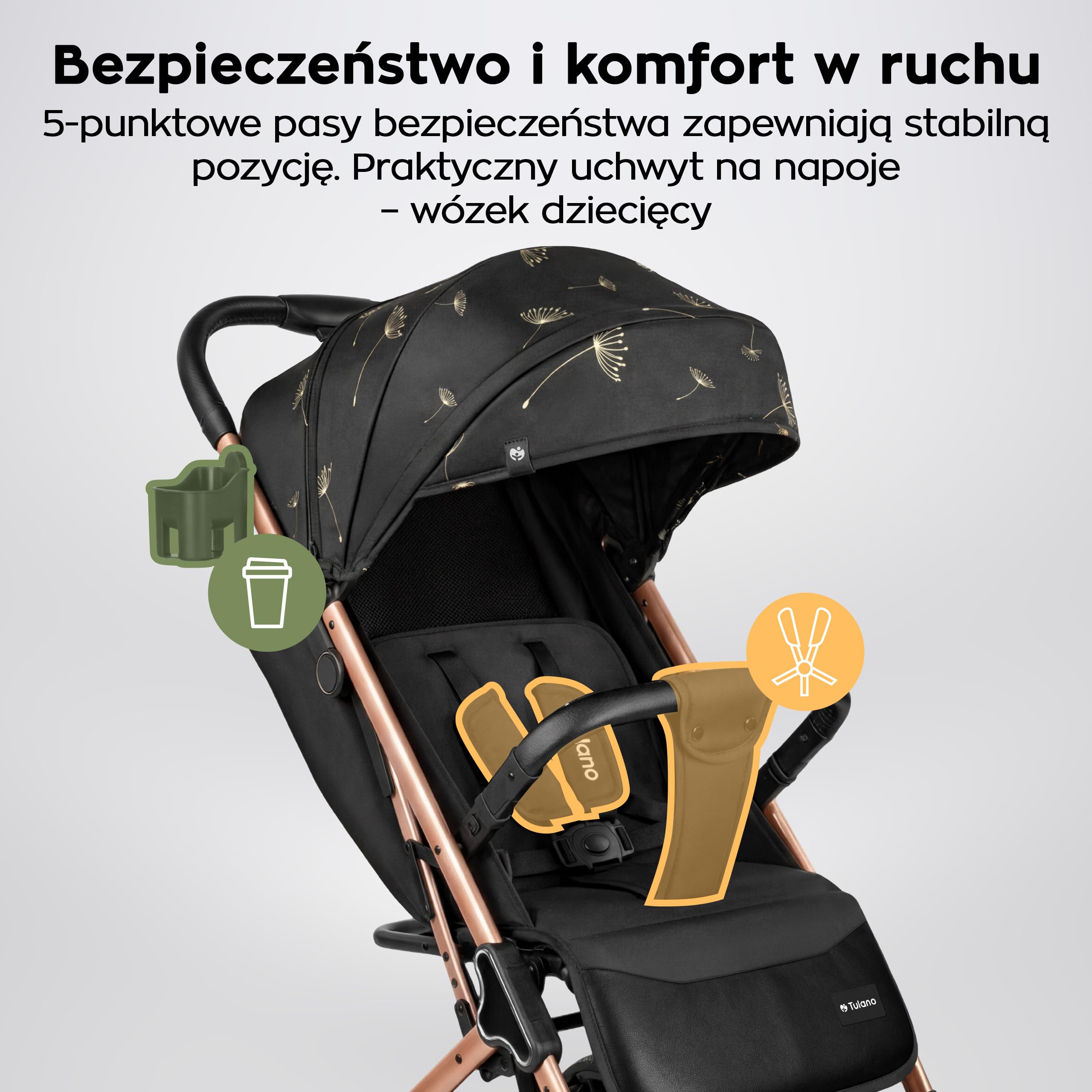TULANO Lagos 35 wózek dziecięcy, mały, składany – wózek podróżny