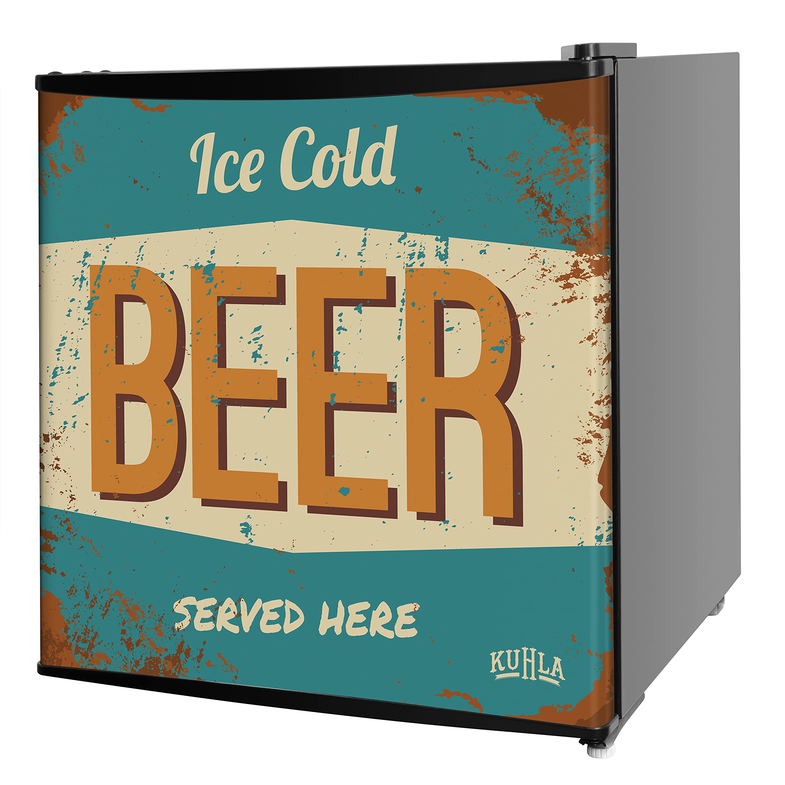 Kuhla 43 Litre Mini Fridge with Ice Box, Inc Adjustable Thermostat, Door Racks and Removable Shelf, Small Drinks Fridge Ideal for Home and Office – Black, KTTF4BGB — view 20