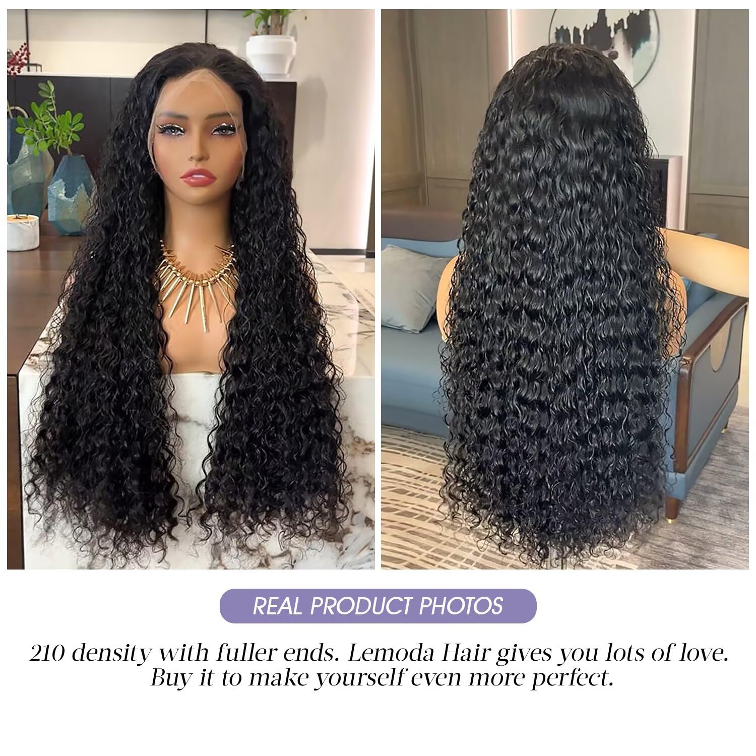 Amazon.com : Lemoda 13x6 Full Lace Frontal Wigs 32Inch Water 