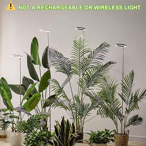 Miniatura 43 de Luz de cultivo de plantas, luz LED yadoker de espectro completo para plantas de interior, altura ajustable, temporizador automático, bajo voltaje
