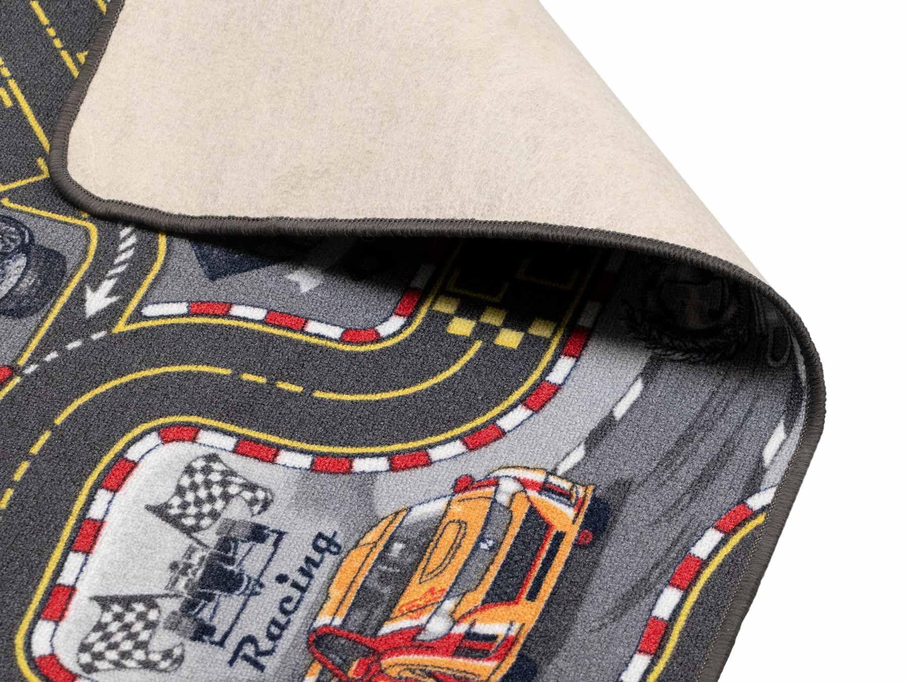 Primaflor Kinderteppich Cars 140x200 cm | Interaktiver Teppich mit Straßendesign, Made in Europe | Ideal für Jungen & Mädchen im Kinderzimmer