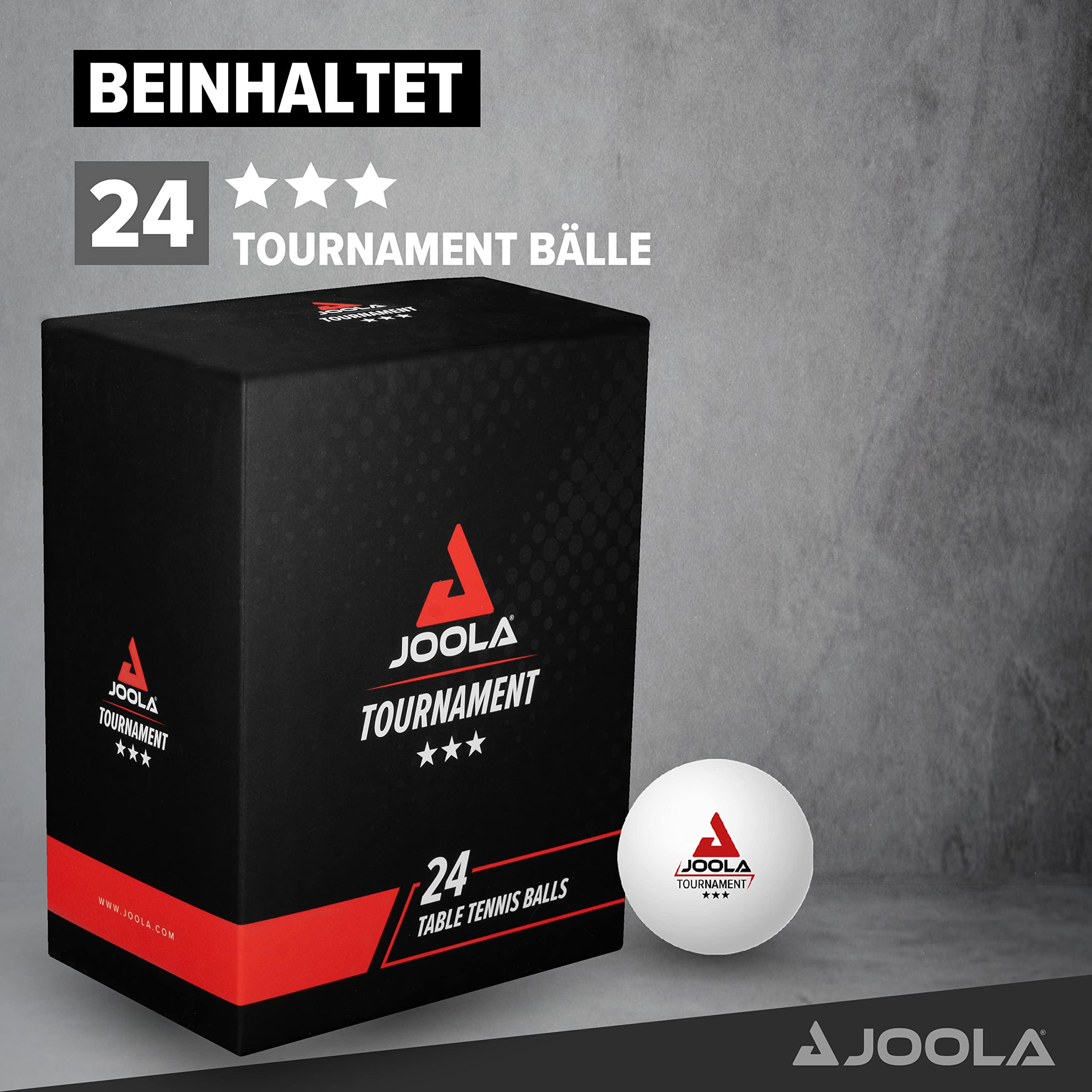 JOOLA Tischtennis Set Duo Carbon 2 Tischtennisschläger + 3 Tischtennisbälle + Tischtennishülle & Tischtennisbälle Tournament Selektierte 40+mm Durchmesser