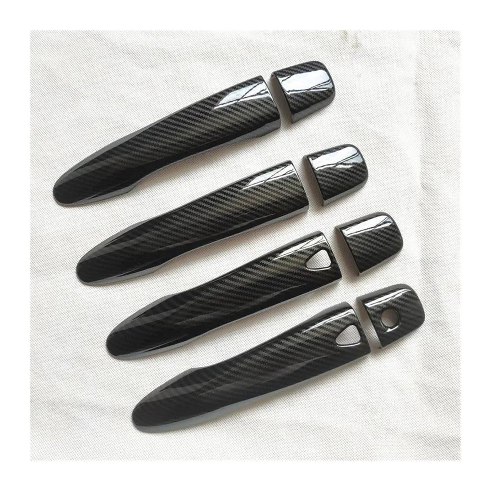 Hckclmbmzw C For Nissan For Versa For Almera 2020-2023 Mk4 N18 Hrome Arbon Fiber Accessories Ar Door Handle Over Trim Plasti Door Handle Over(C)