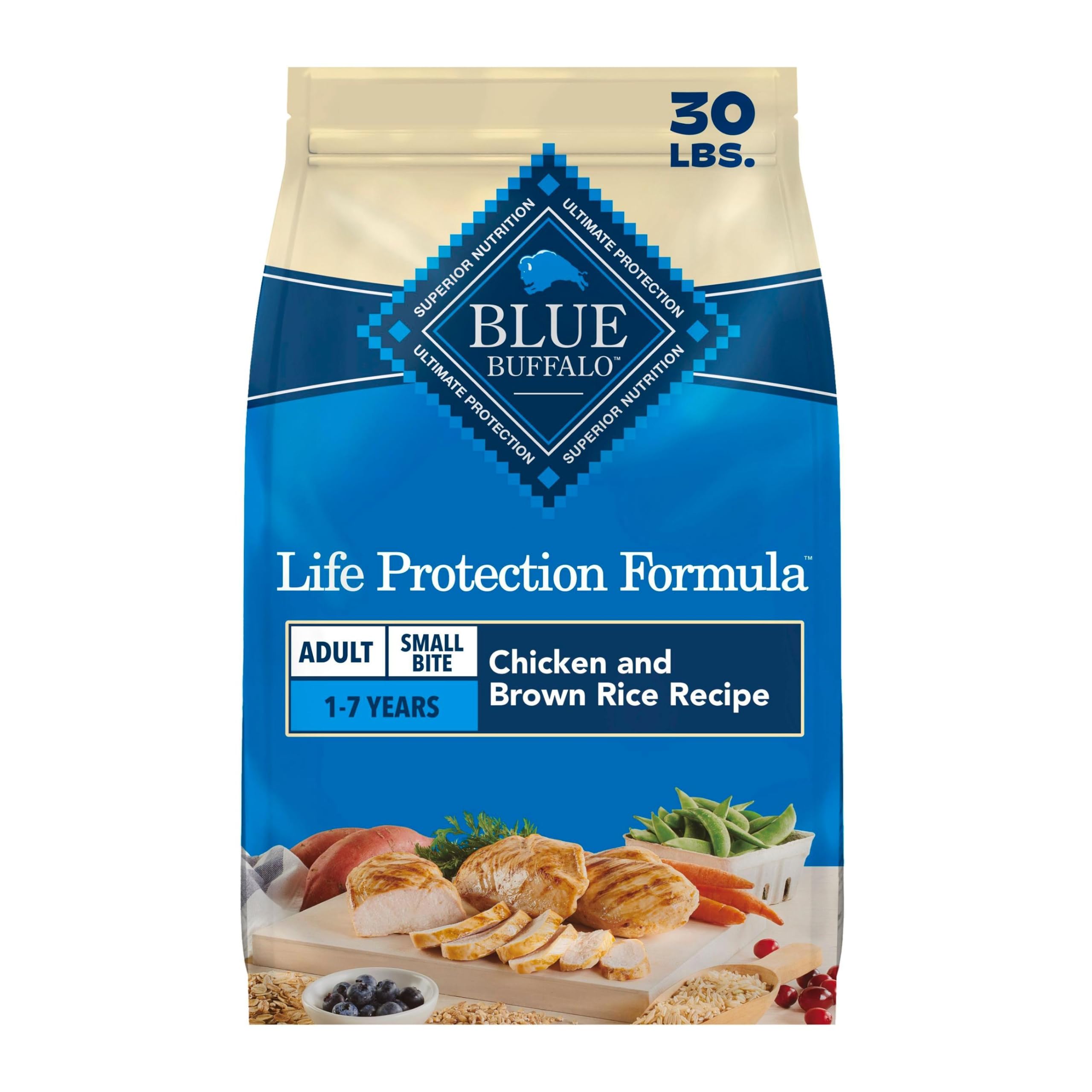 Blue Buffalo Life Protection Formula Small Bite Chicken Dry Dog Food, 30 lb