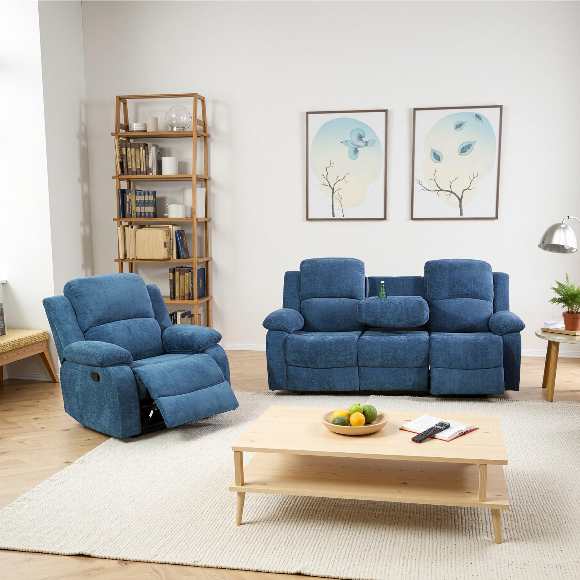 Amazon.com: Plithzy Recliner Sofa Set for Living Room, 2 Piece