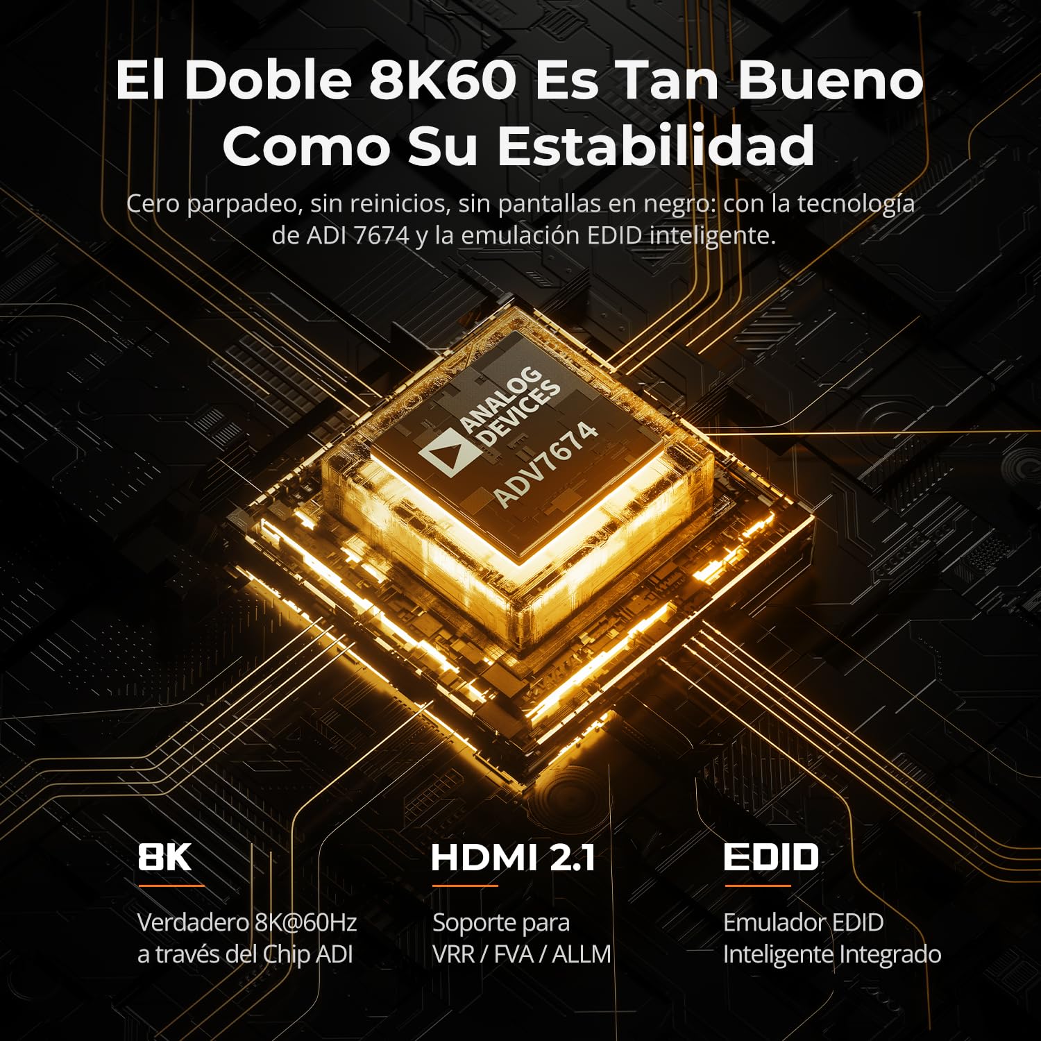 Pack 8K@60Hz DisplayPort HDMI KVM Switch 2 Moniteurs 8 PC avec 8K HDMI 2.1 Câble 2 m x2