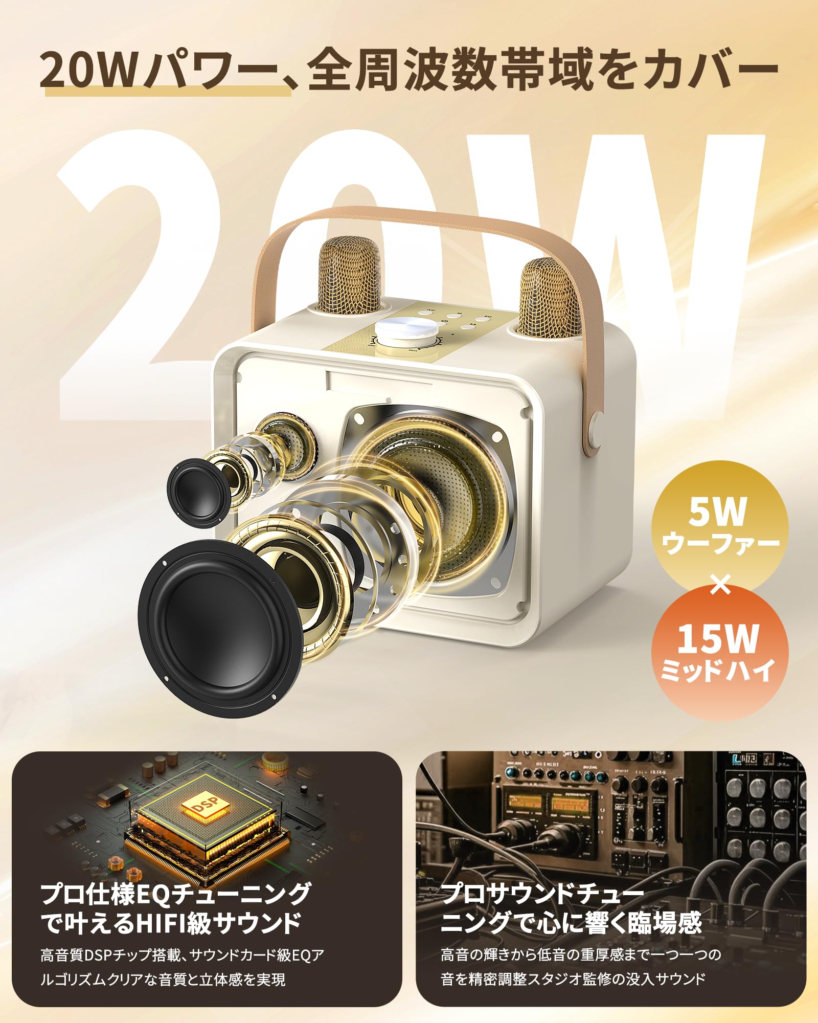 Amazon | Blueera カラオケセット家庭用 BT マイク 2本 ワイヤレス