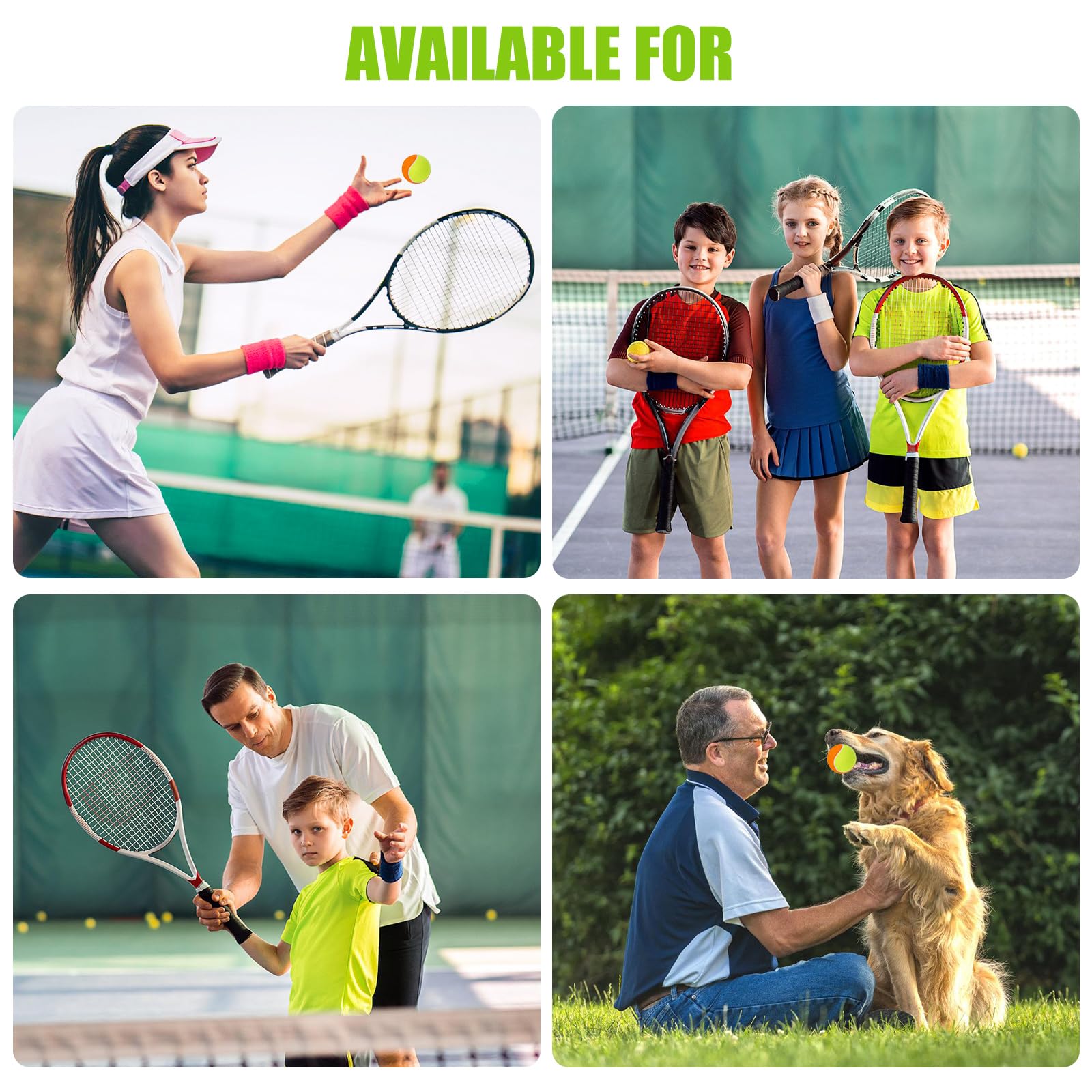 BORDEAG Lot de 15 balles de tennis pour enfants, étape 3 durable, débutants, cours de tennis, machines à balle, petits terrains