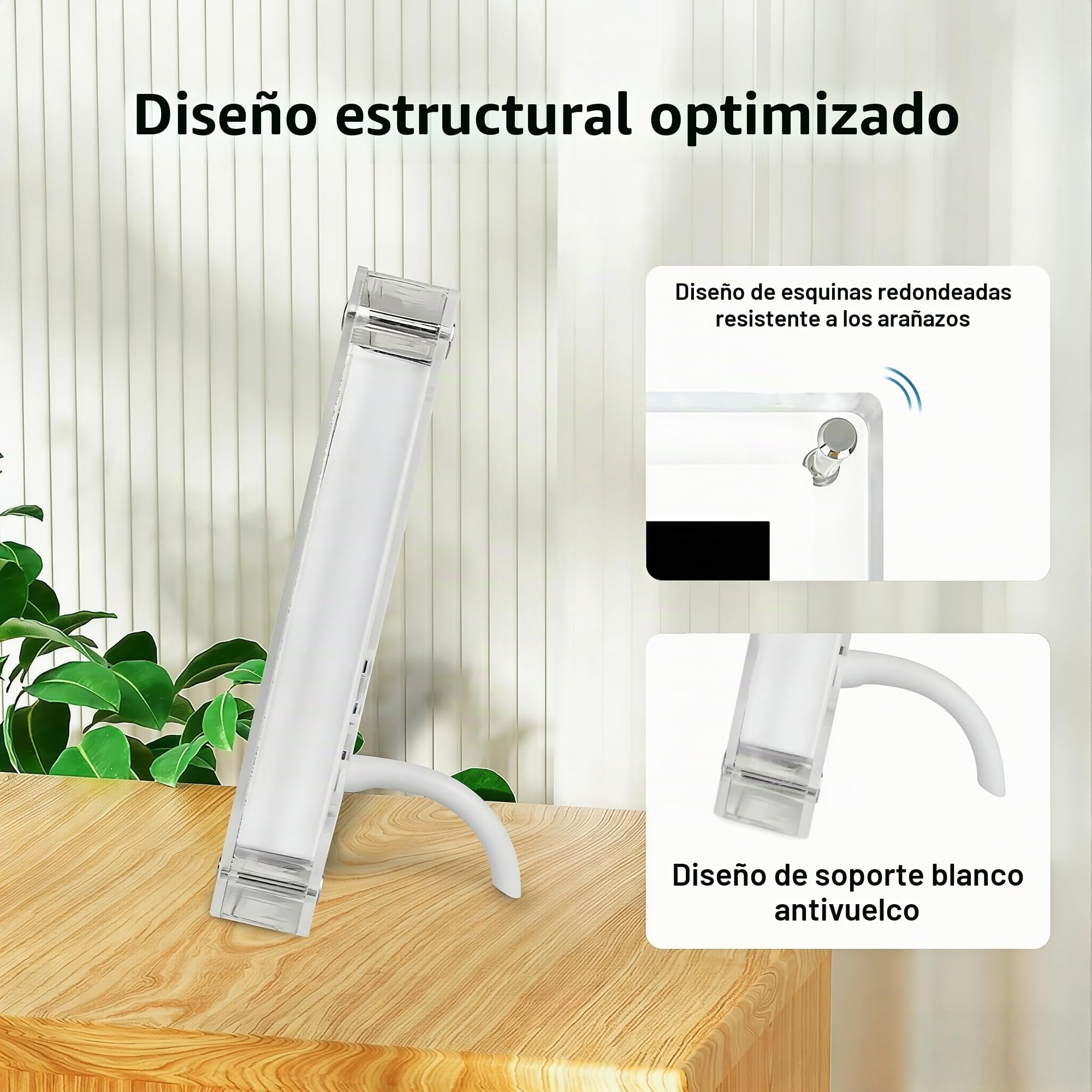 Marco de fotos digital acrílico de 5 pulgadas, memoria 4G, marco de fotos electrónico, rotación automática de 360°, USB-C, marco digital y marco de imagen digital.
