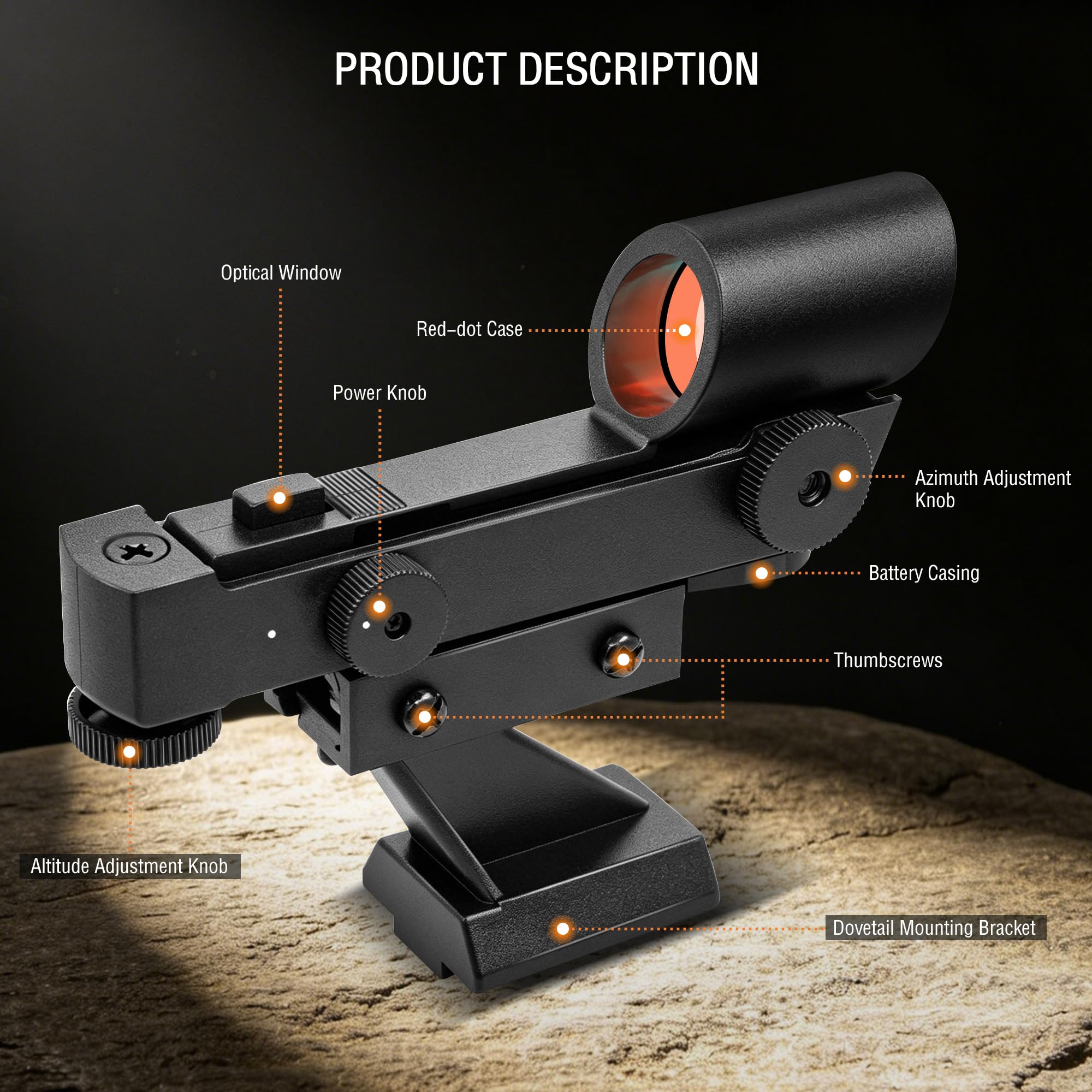 Red Dot Finderscope - Sternzeiger Sucher Astronomisches Teleskop Zubehör mit Einschubhalterung
