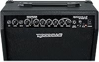 Vista 4 de Amplificador combo de guitarra Rockville G-AMP de 30 W, Bluetooth, entrada de micrófono, interruptor de pie, efecto de retardo, para práctica