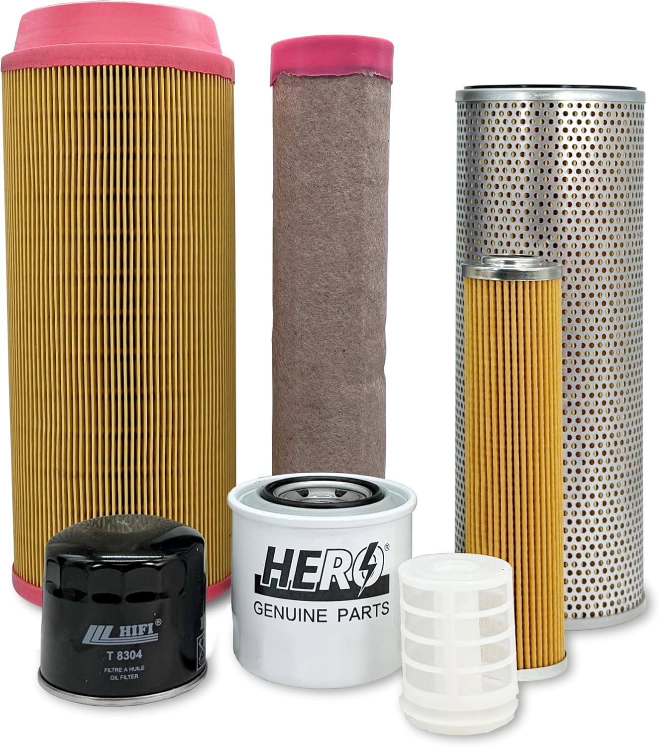HERO Maintenance Filter Kit For Takeuchi TL230 Track Loader Filters Compatible With OEM 12993912621 12993912630 12915035160 Y12900455801 11980255710 1551102600 1551101001