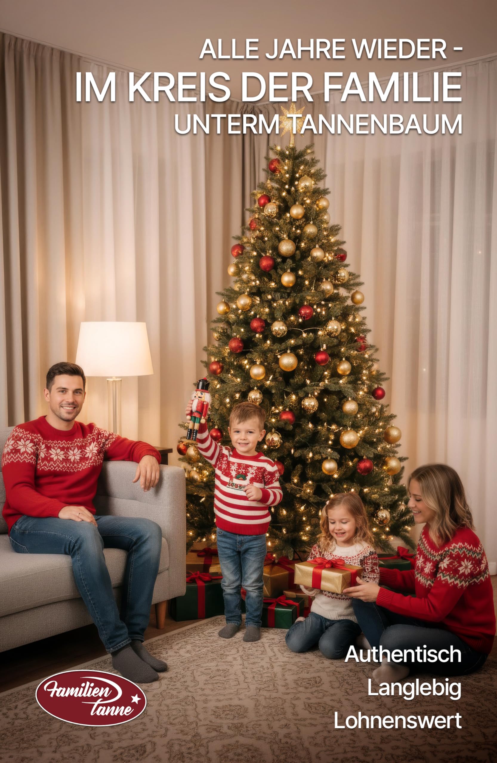 MENZ Weihnachtsbaum künstlich 180 cm, Testsieger 91/100, 10 Jahre Garantie. | Premium Tannenbaum künstlich, naturgetreue Nordmanntanne mit 1.050 Spitzen, Ø 115 cm, Holzständer, Christbaum, Christmas Tree