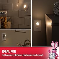 Vista 5 de Energizer Luces nocturnas giratorias LED que se enchufan a la pared, sensor del atardecer al amanecer, decoración del hogar, artículos esenciales