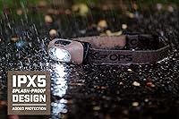 Vista 5 de Spec Ops Linterna frontal LED recargable, 220 lúmenes, impermeable, diadema ajustable, 5 modos de luz, 3% donado a veteranos