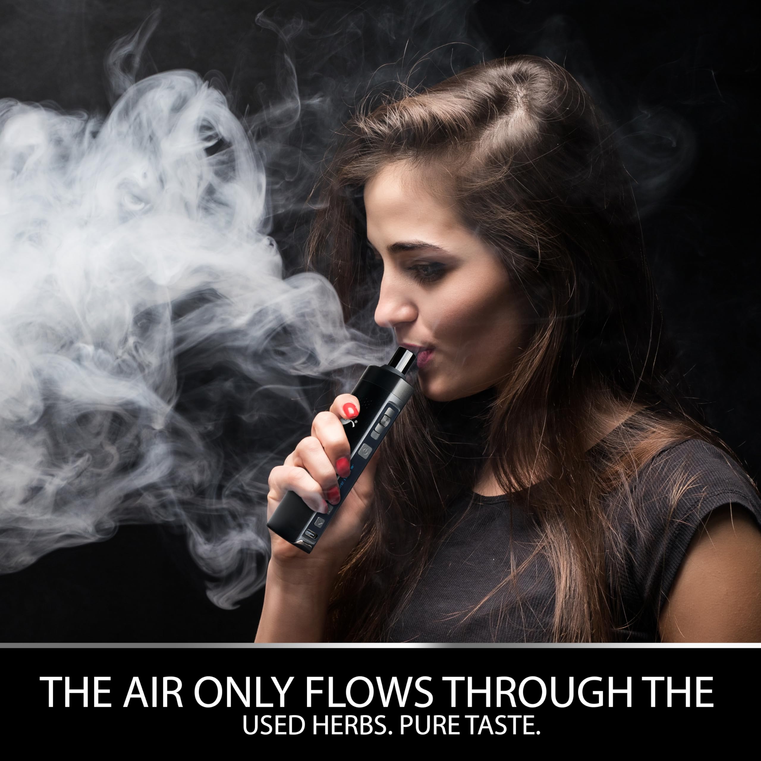 Vaporizzatore Wolke V2, Dry Herb Vaporizer Batteria sostituibile da 3200 mah, display OLED Controllo della temperatura continuo - Vaporizza erbe, resine, oli