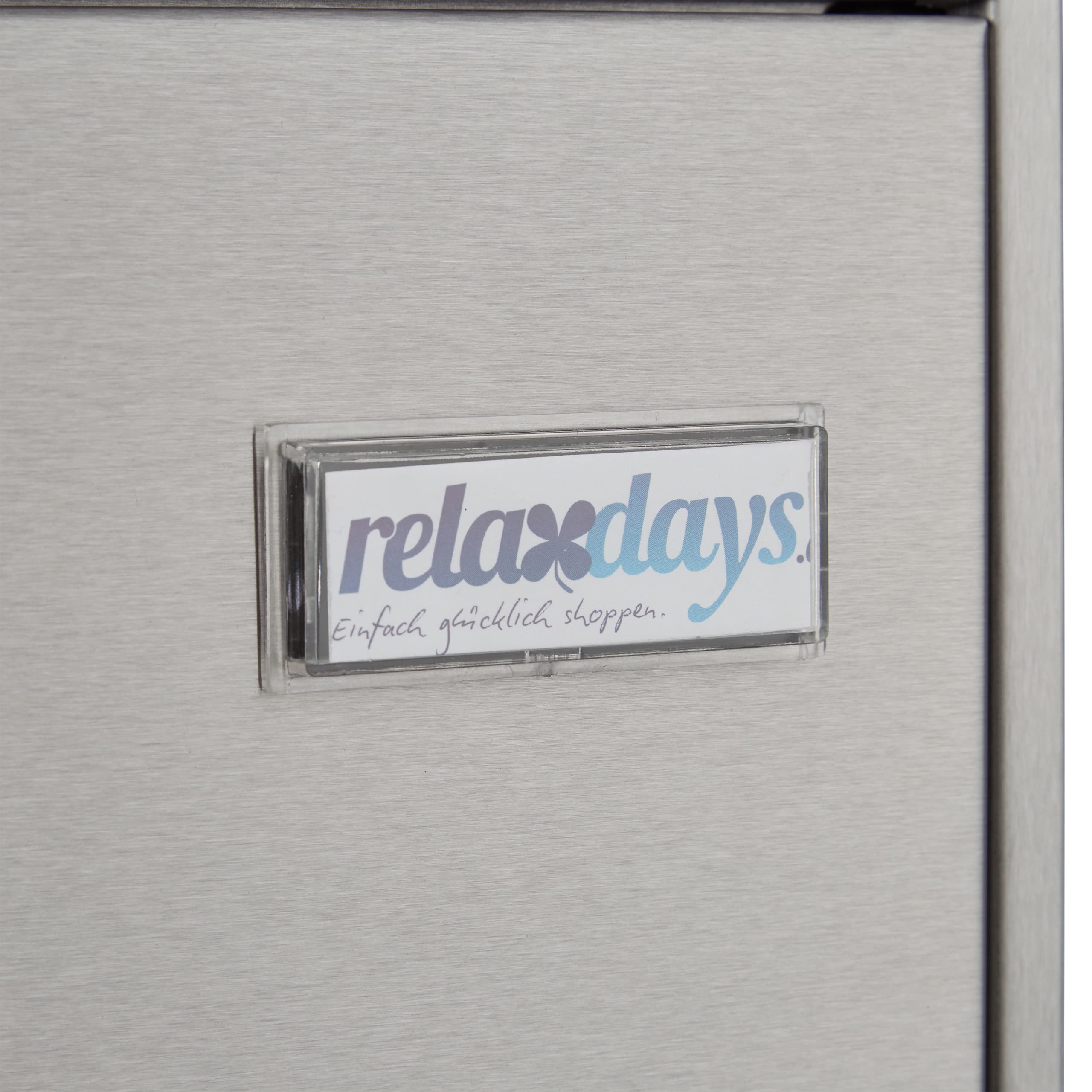 Relaxdays Buzón Correos Exterior, Pared, Compartimento Periódico, Placa, Acero Inoxidable, 1 Ud, 42x35x12,5 cm, Plateado