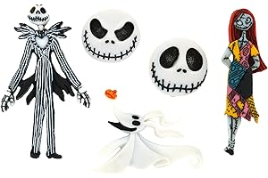 Nightmare Before Christmas Button Pack: Jack Skellington, Sally, Zero Buttons for Crafts and Sewing