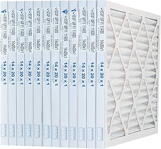 United Filter 14x20x1 MERV 11 Furnace Air Filters (Case of 12) - HVAC Filters for Home & Office - Purify Air, Removes Pollen, Mould, Bacteria & Smoke - Replacement Air Filters Made in Canada