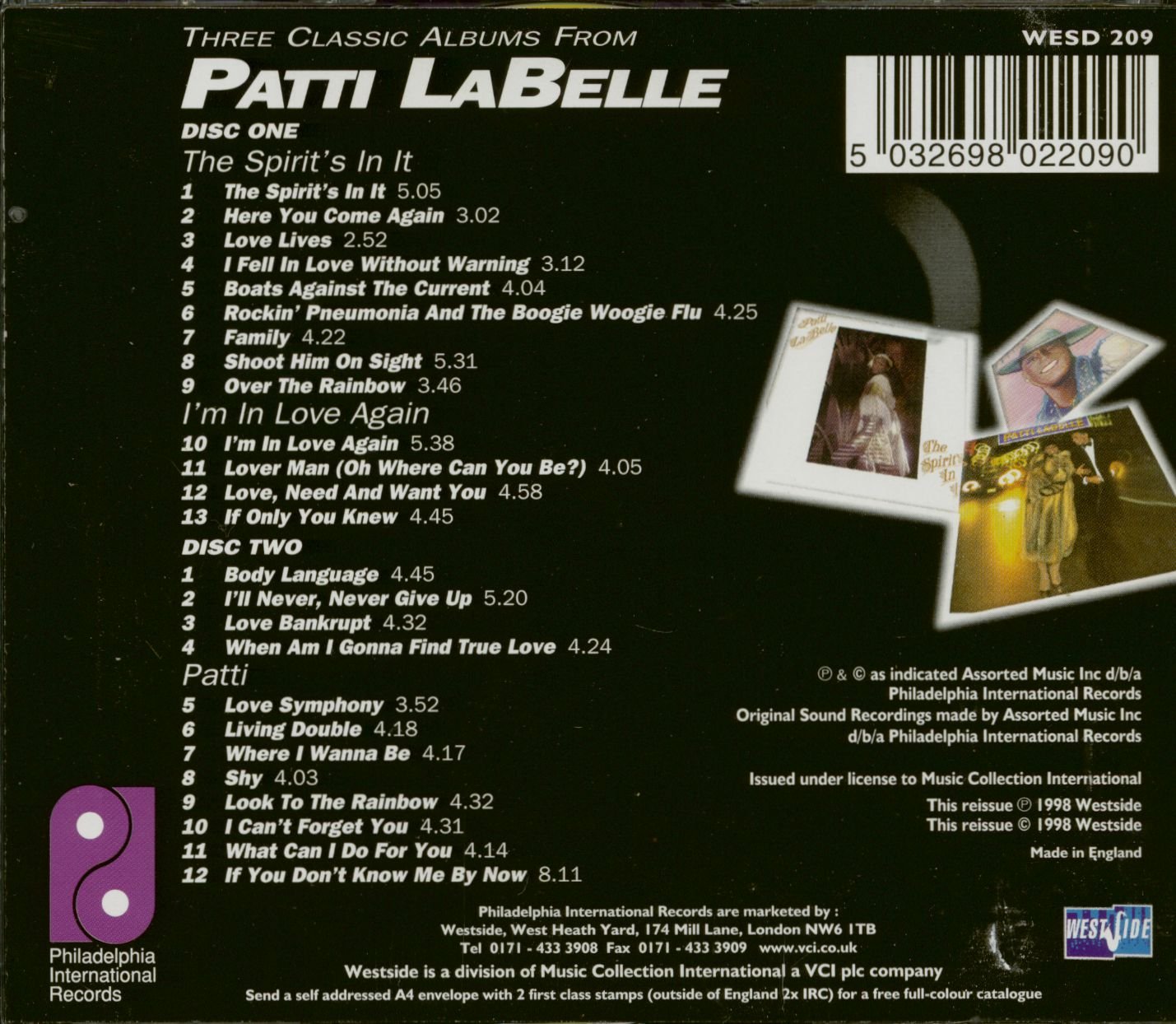 the Spirit's In It/Patti/I'm In love Again