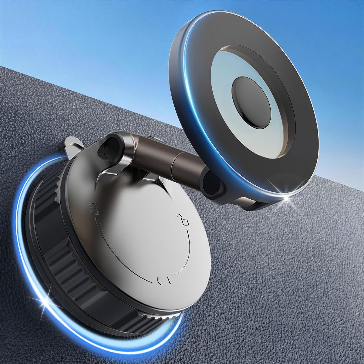 Phone Holders for Your Car for Magsafe (130+LB Strongest Ever Suction) 360° Adjustable Vacuum Car Phone Mount Magnetic, Car Phone Holder for iPhone 17 Pro Max for Automotive Multi Gauges