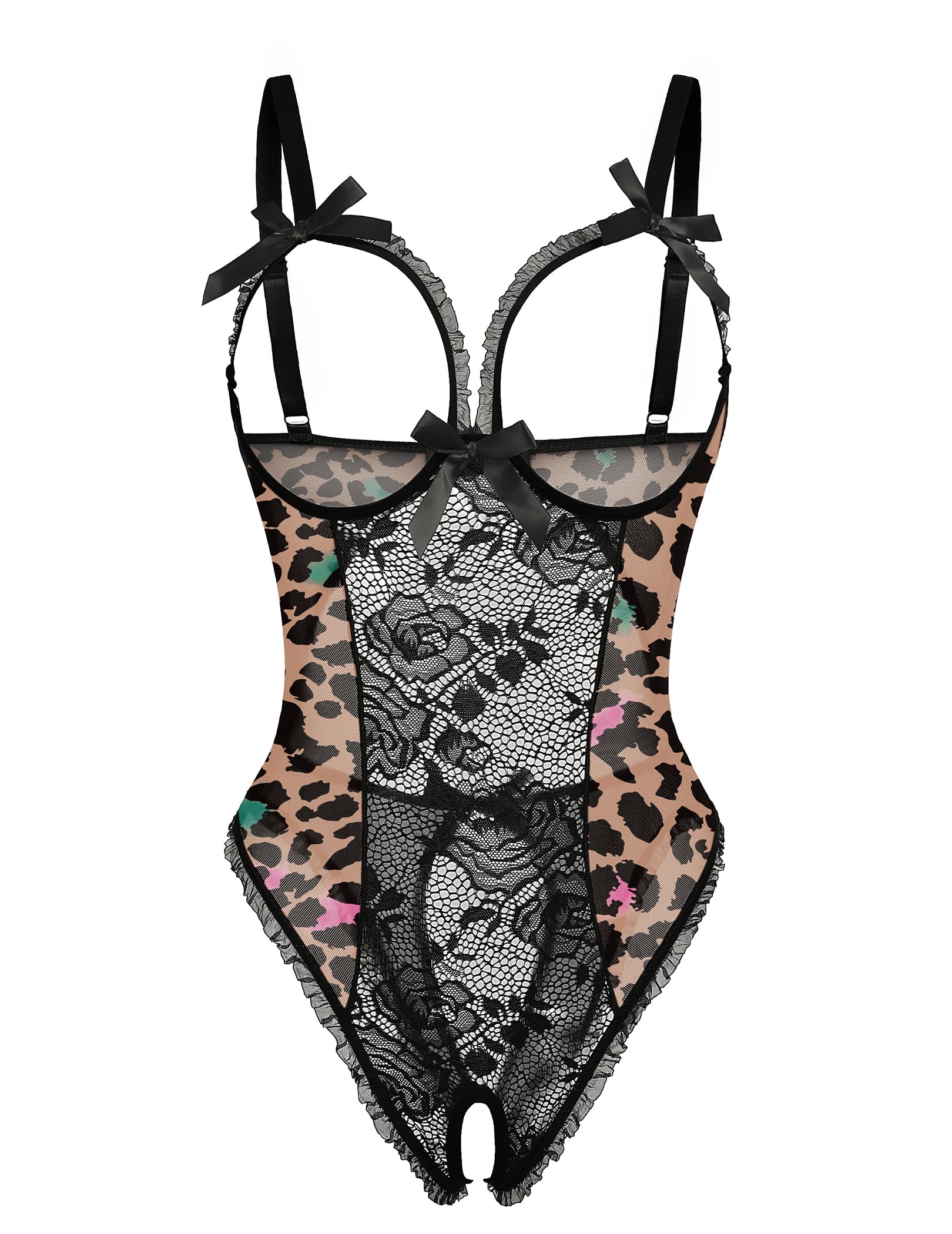 Avidlove Women One Piece Lingerie Sexy Lace Babydoll Mini Bodysuit