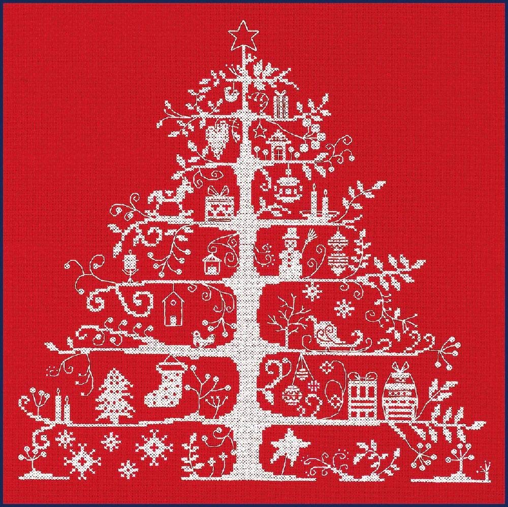 DMC Cross Stitch Kit - Christmas Tree - Red BKJPBK557R