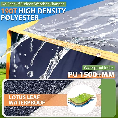 Miniatura 3 de COBIZI Tienda de campaña para acampar 46 personas con lluvia y pantalla, fácil instalación, ligera, portátil, impermeable, tienda de campaña al aire