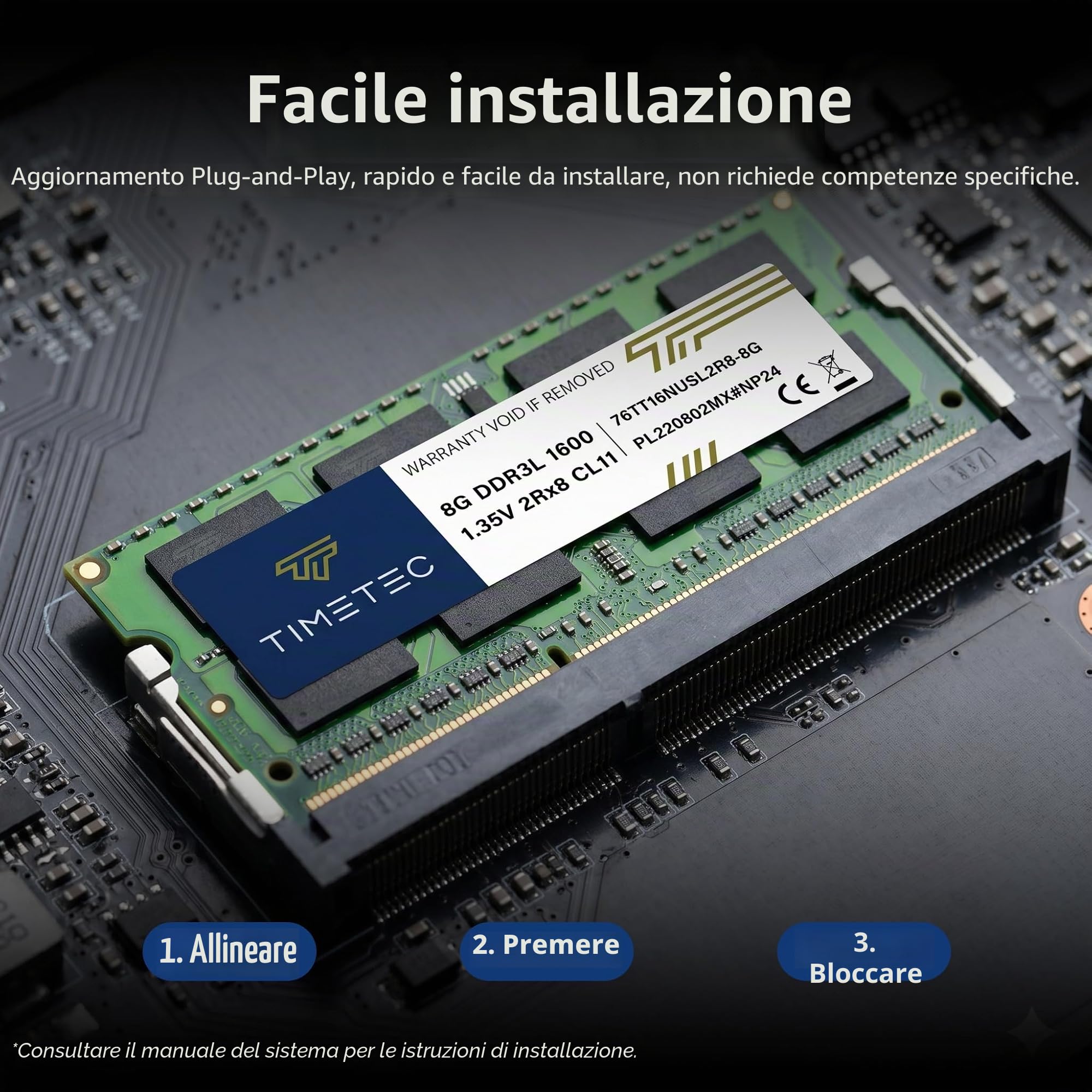 Timetec 8GB DDR3L / DDR3 1600MHz (DDR3L-1600) PC3L-12800 / PC3