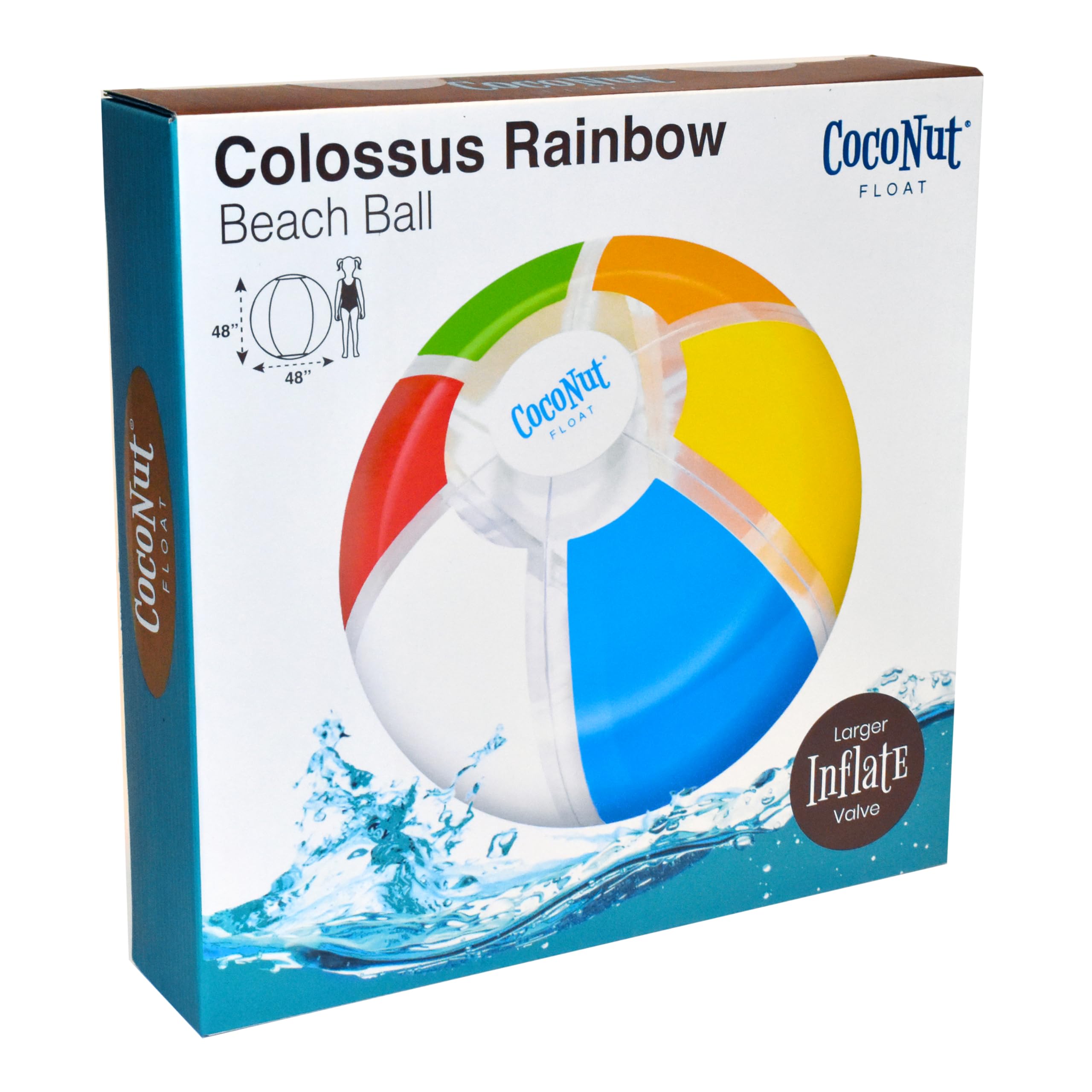 Amazon.com: CocoNut Outdoor Colossus Rainbow Beach Ball - Giant 48