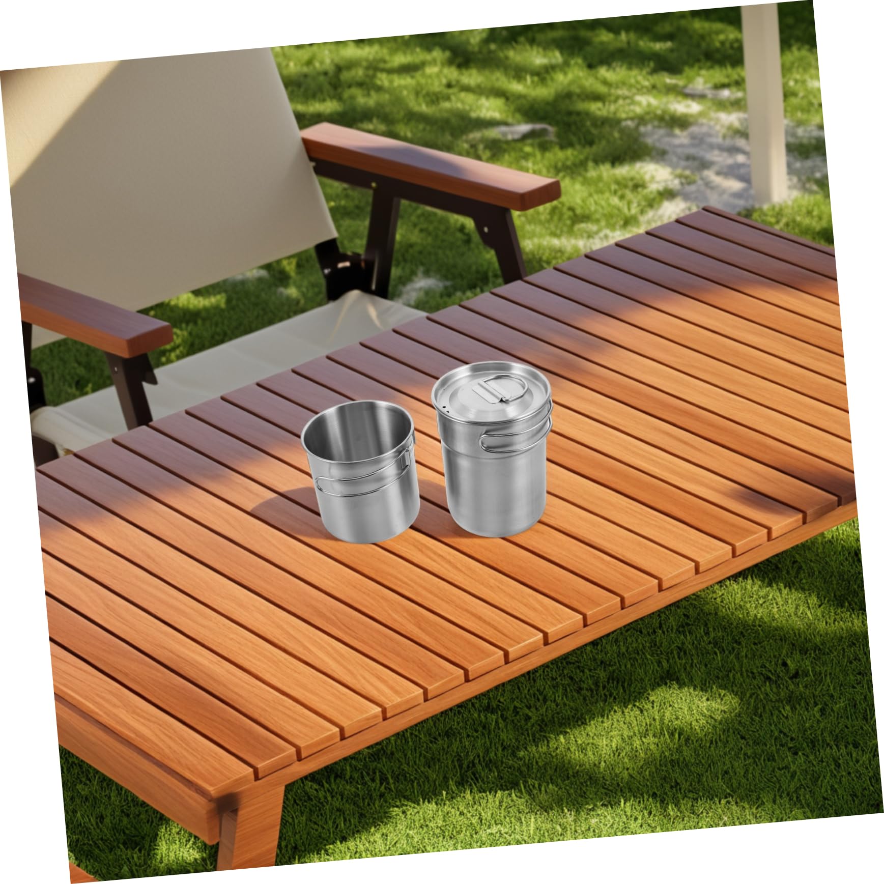 TOYANDONA 2 Stück Teiliges Camping Trinkbecher mit Klappbarem Griff Platzsparend Leicht Vielseitig für Kaffee Bier Wasser Outdoor Faltbare Becher für Wandern Picknick Camping