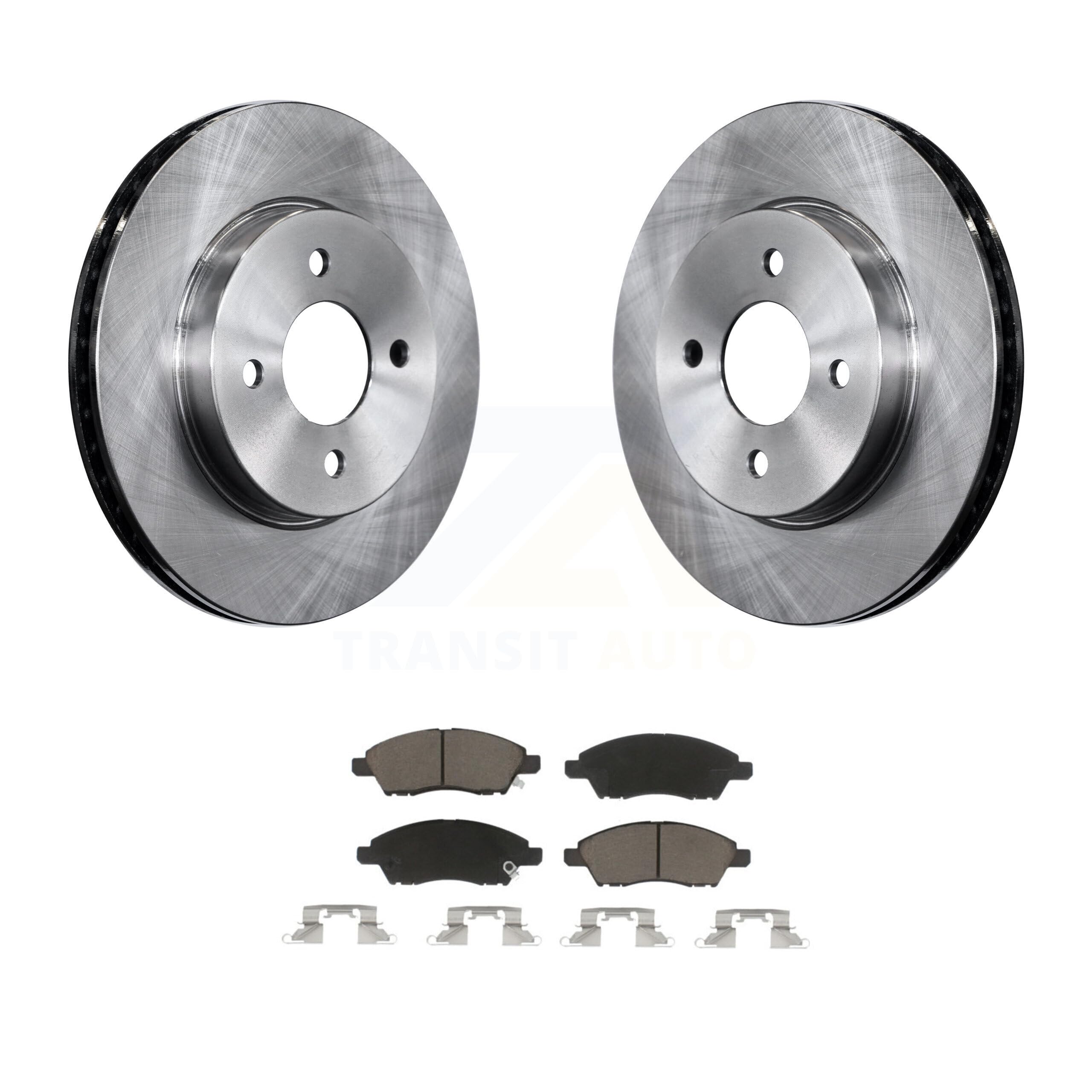 CMX Front Disc Brake Rotors And Ceramic Pads Kit Replacement For Nissan Micra Versa Note K8C-100523