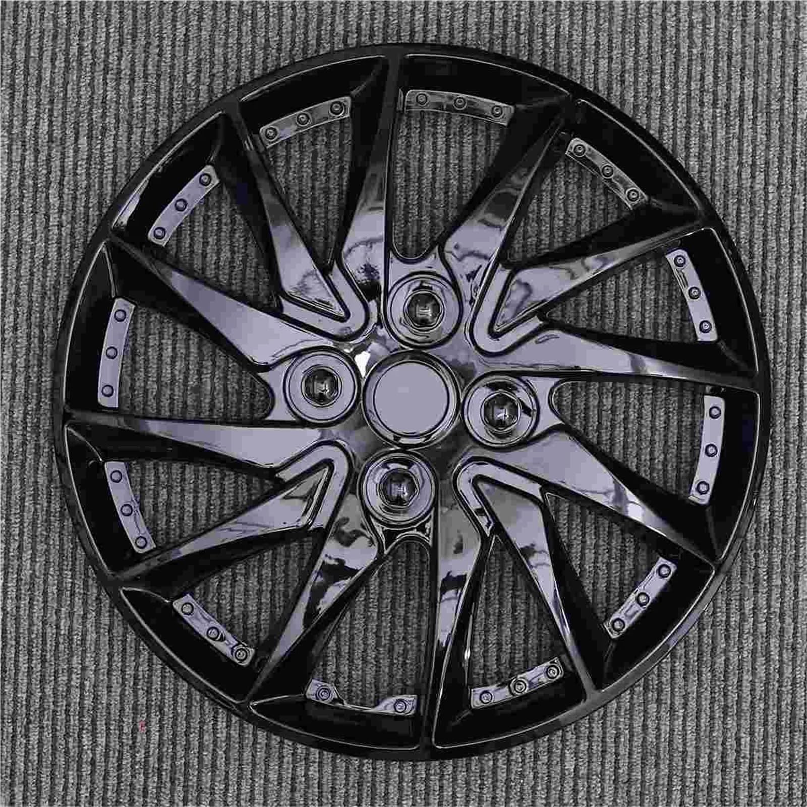 Decoración de 14 Pulgadas, tapacubos for neumáticos(Gloss Black)